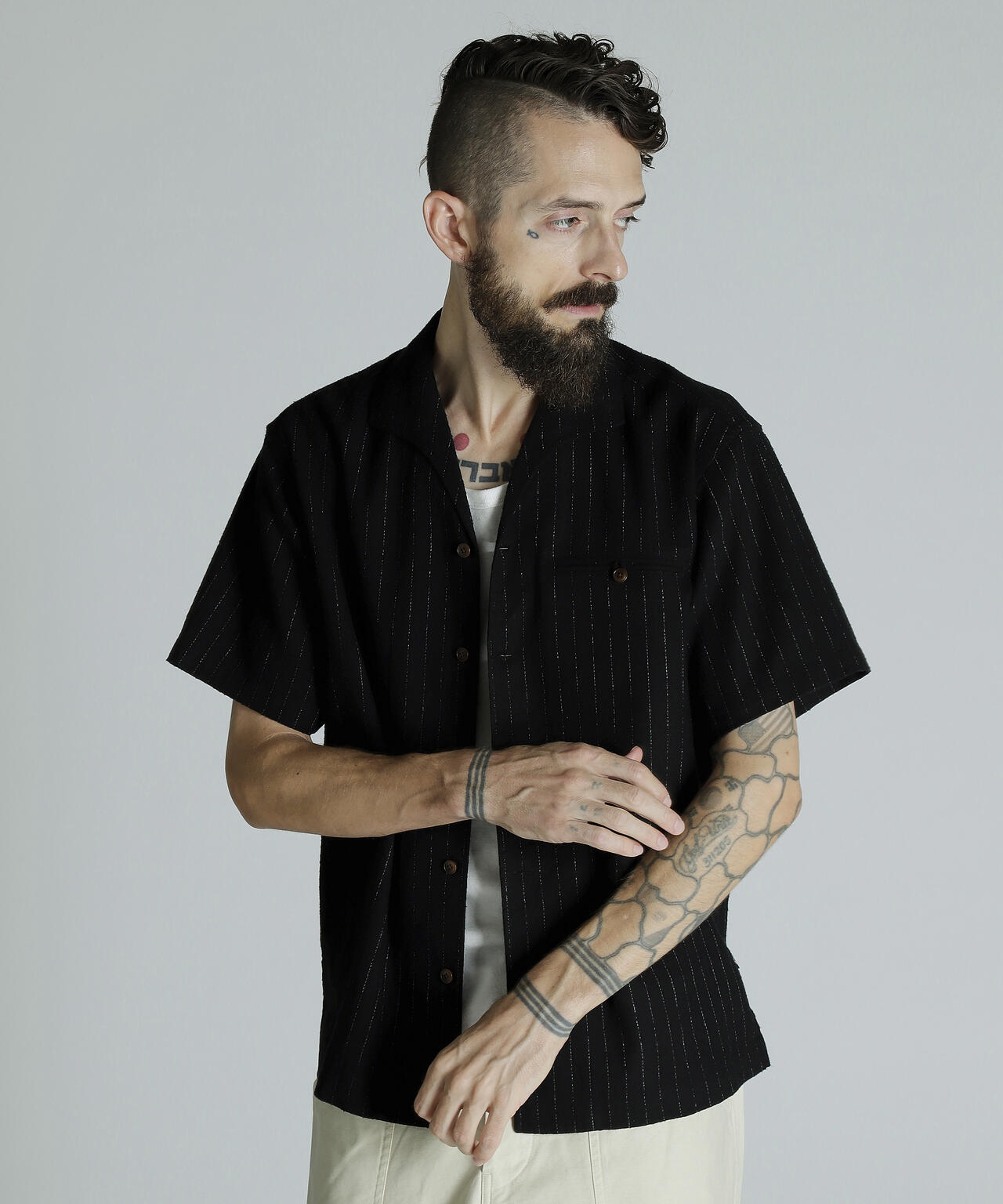HV SHIRT 'DOT AND STRIPE'/HVシャツドット アンド ストライプ