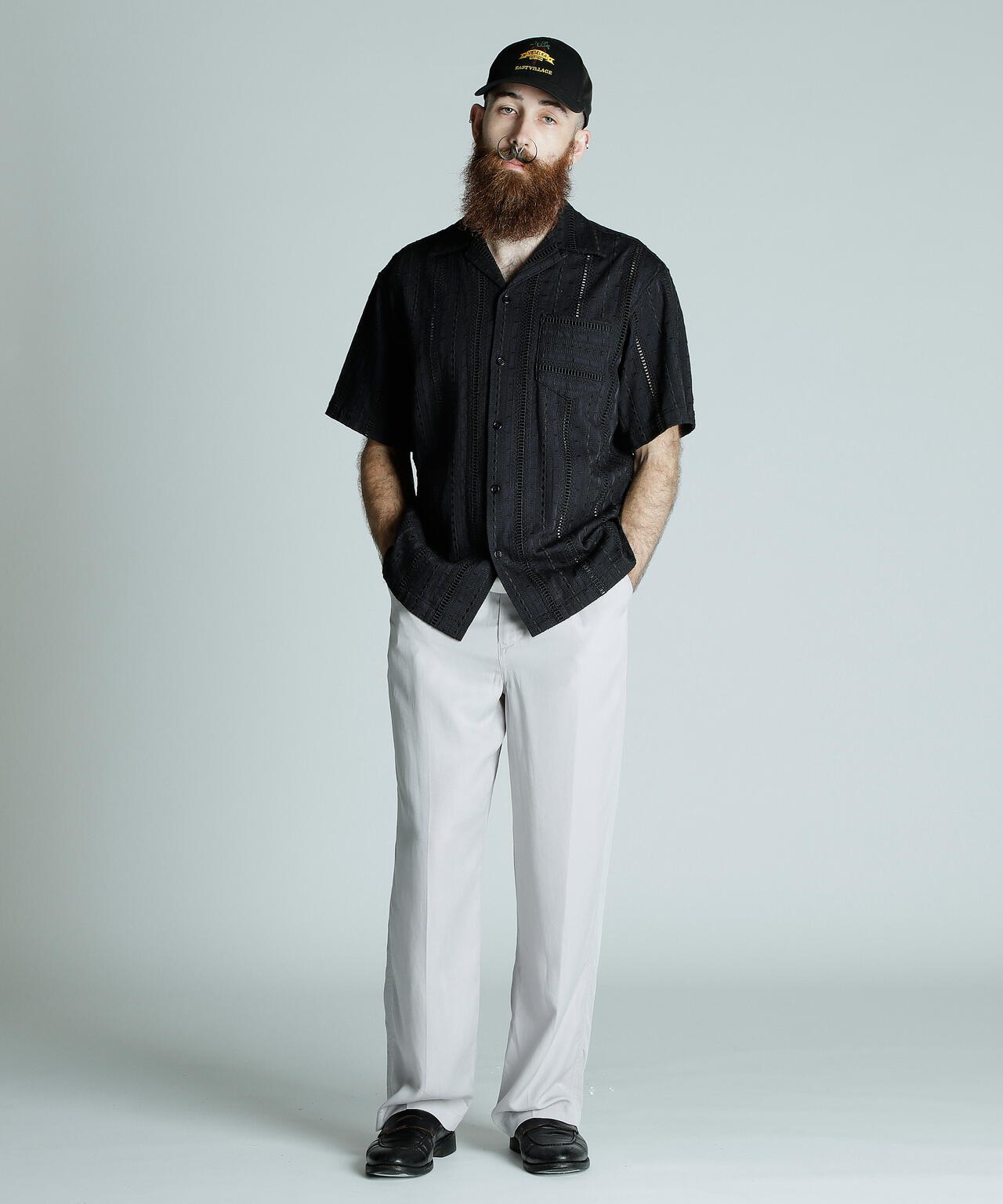 CR SHIRT EMBROIDERY/コットン レーヨン 刺繍シャツ