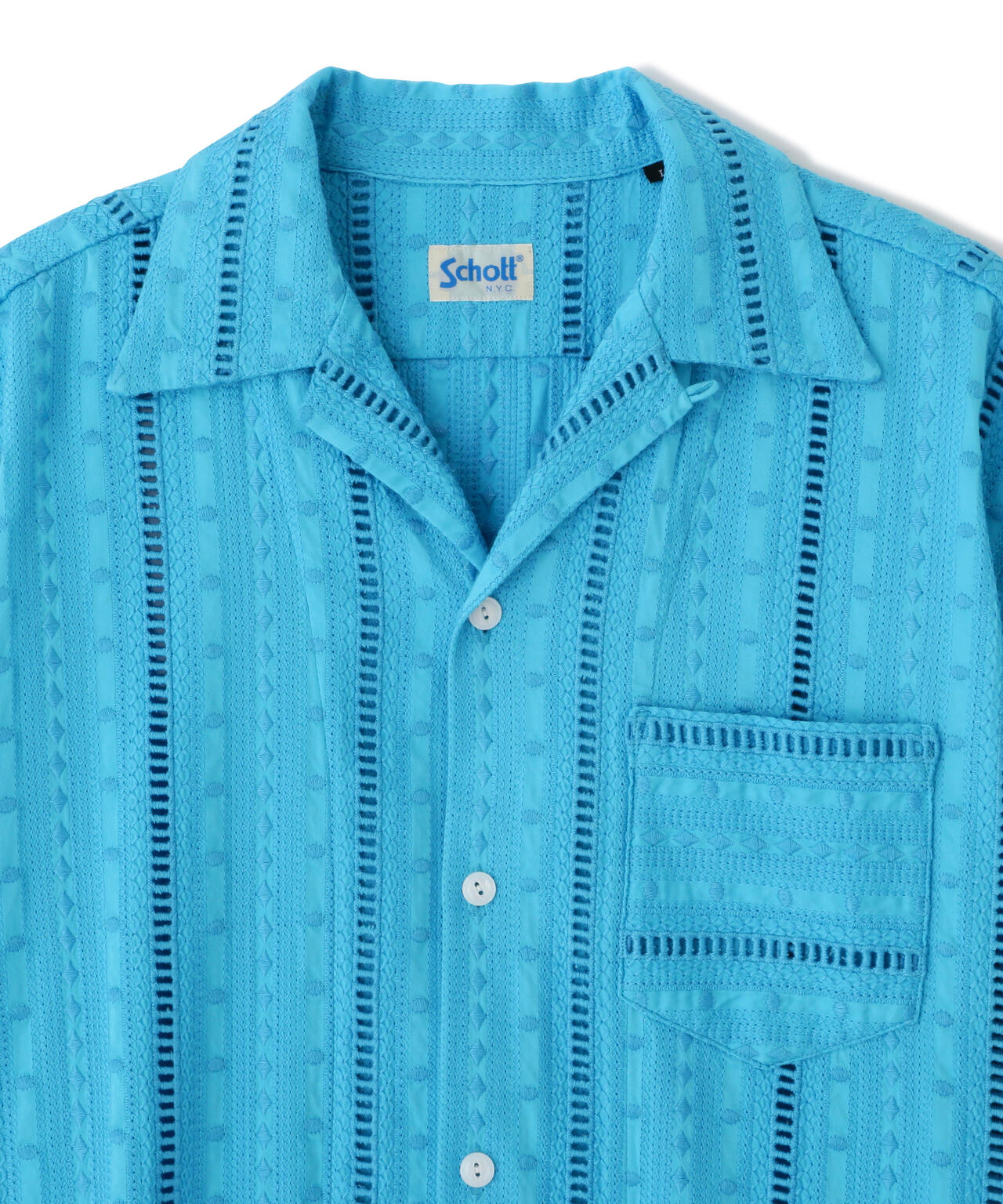 CR SHIRT EMBROIDERY/コットン レーヨン 刺繍シャツ