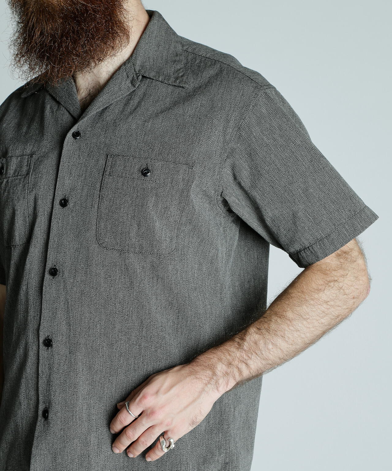 COTTON COVERT SS SHIRT/コットンコバート 半袖 シャツ