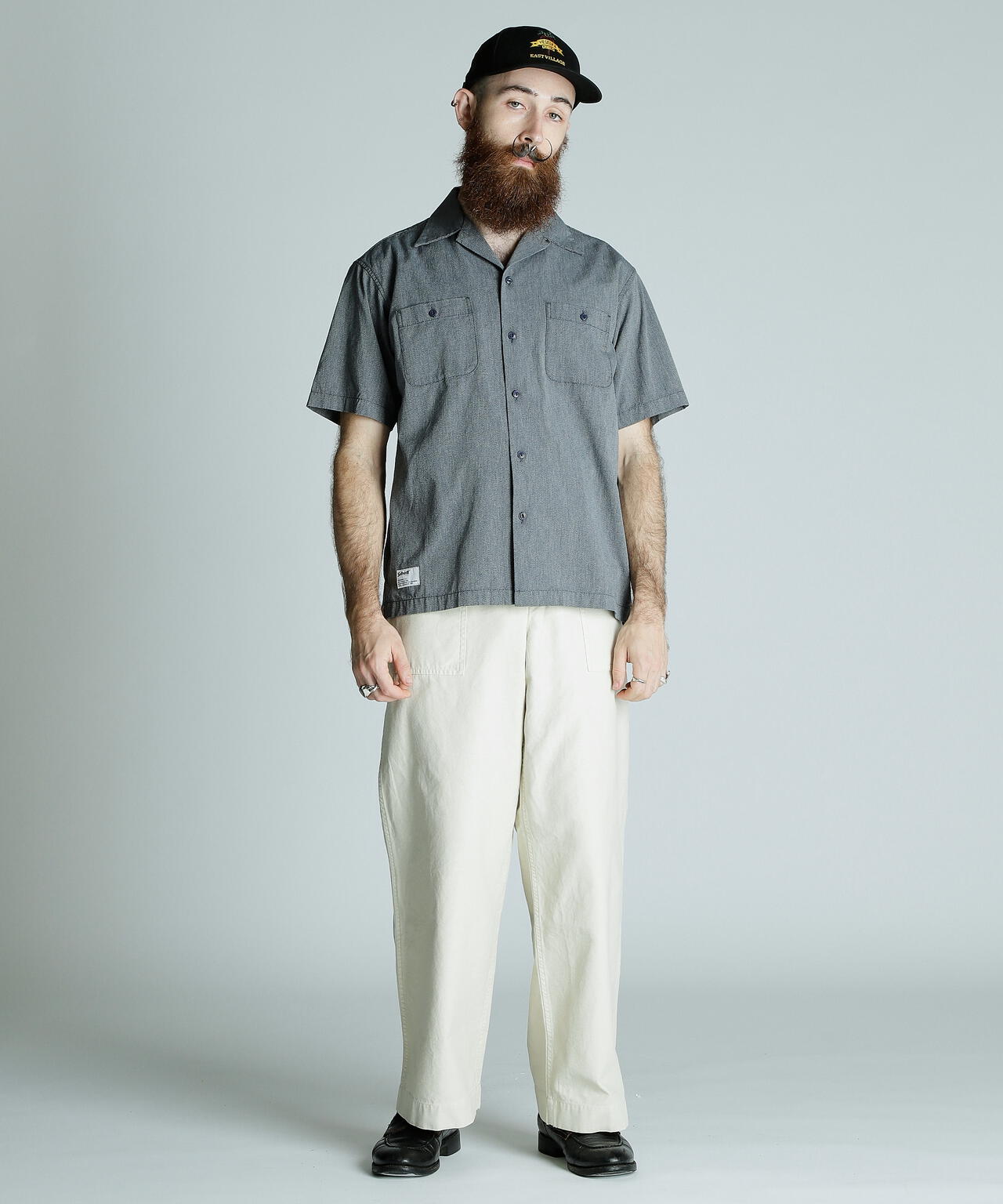 COTTON COVERT SS SHIRT/コットンコバート 半袖 シャツ