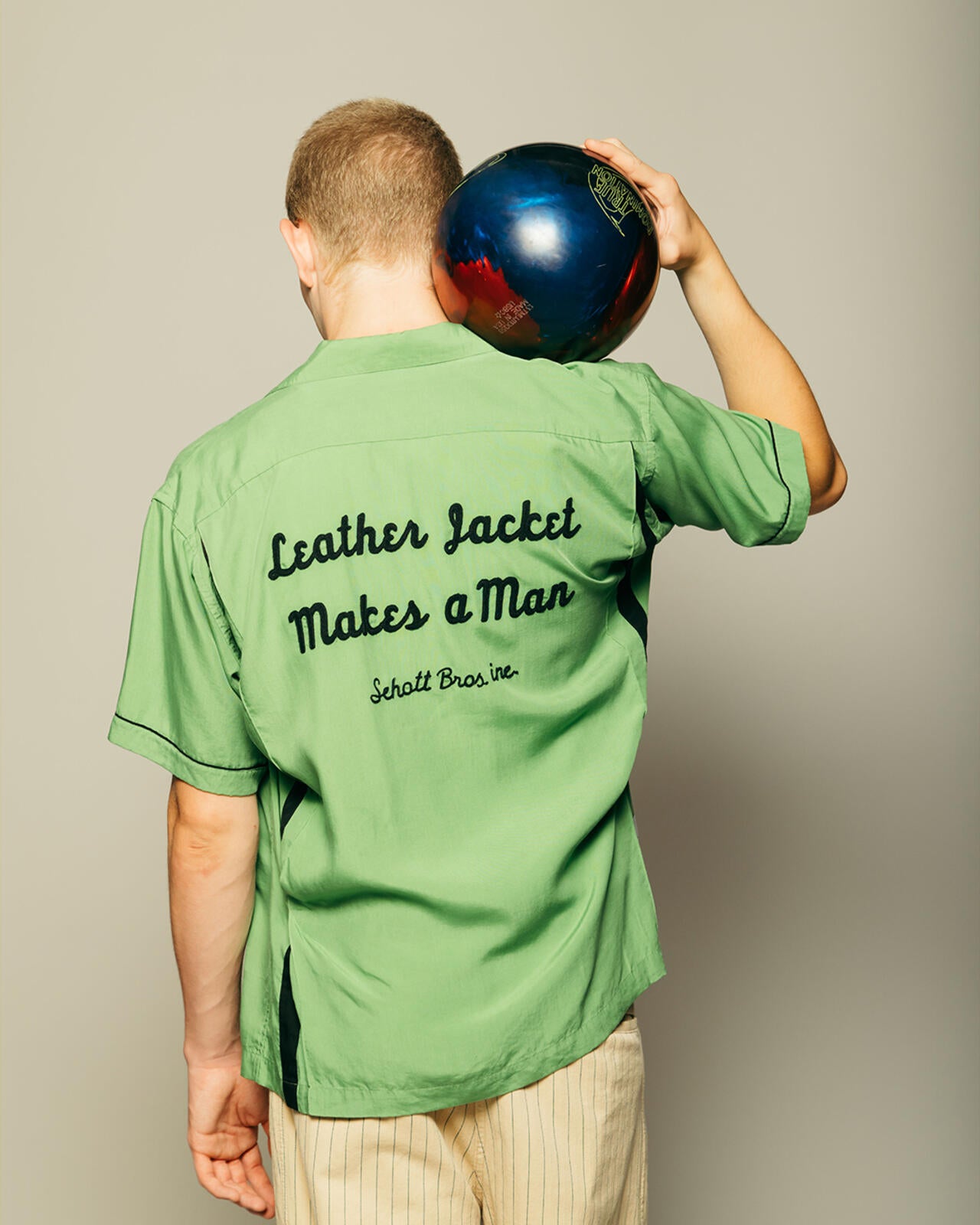 BOWLING SS SHIRT'LEATHER JACKET MAKES A MAN/ボーリングSSシャツ