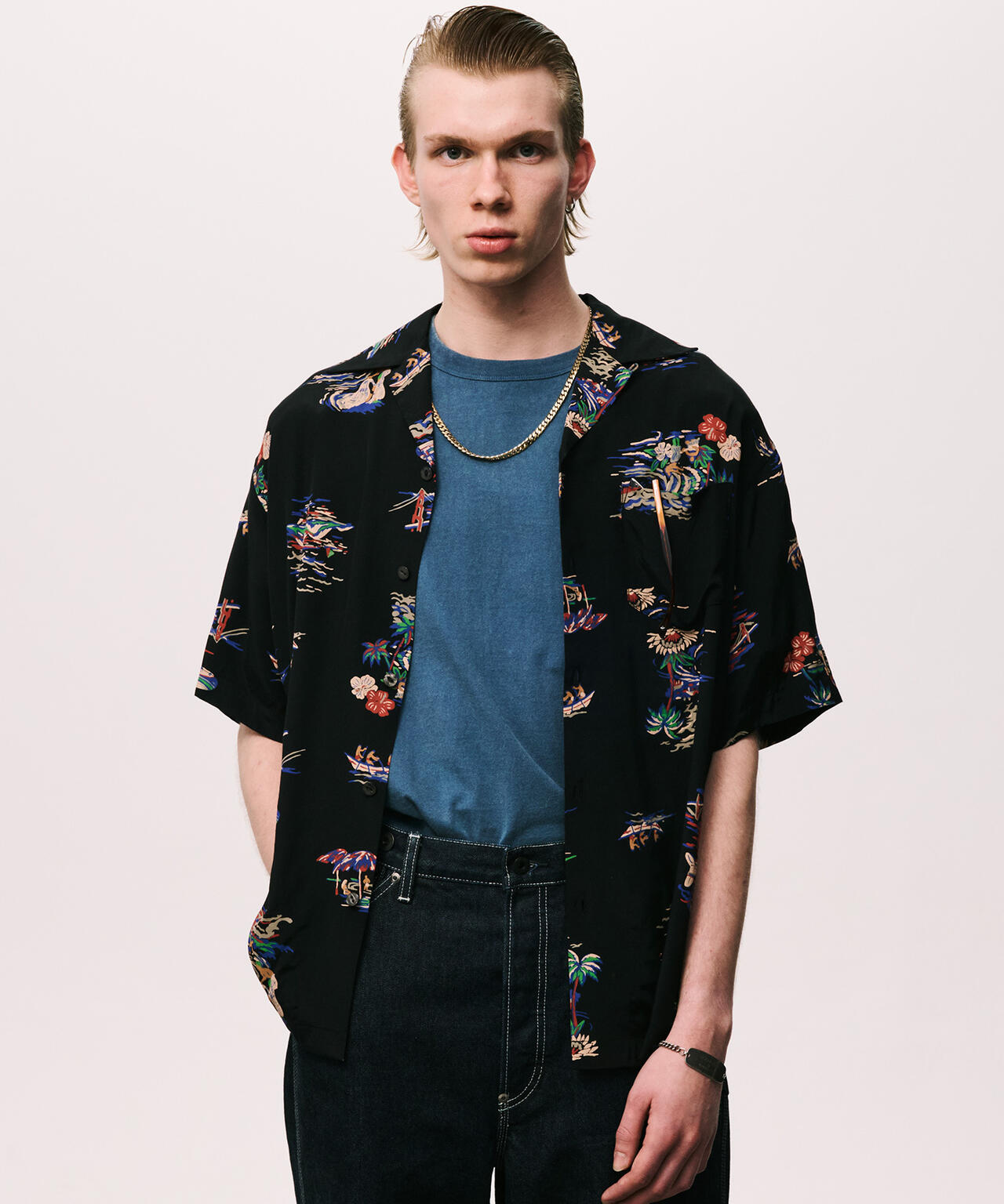 ×PJ/×パイナップルジュース/RAYON SHIRT ALOHALAND/レーヨンシャツ アロハランド