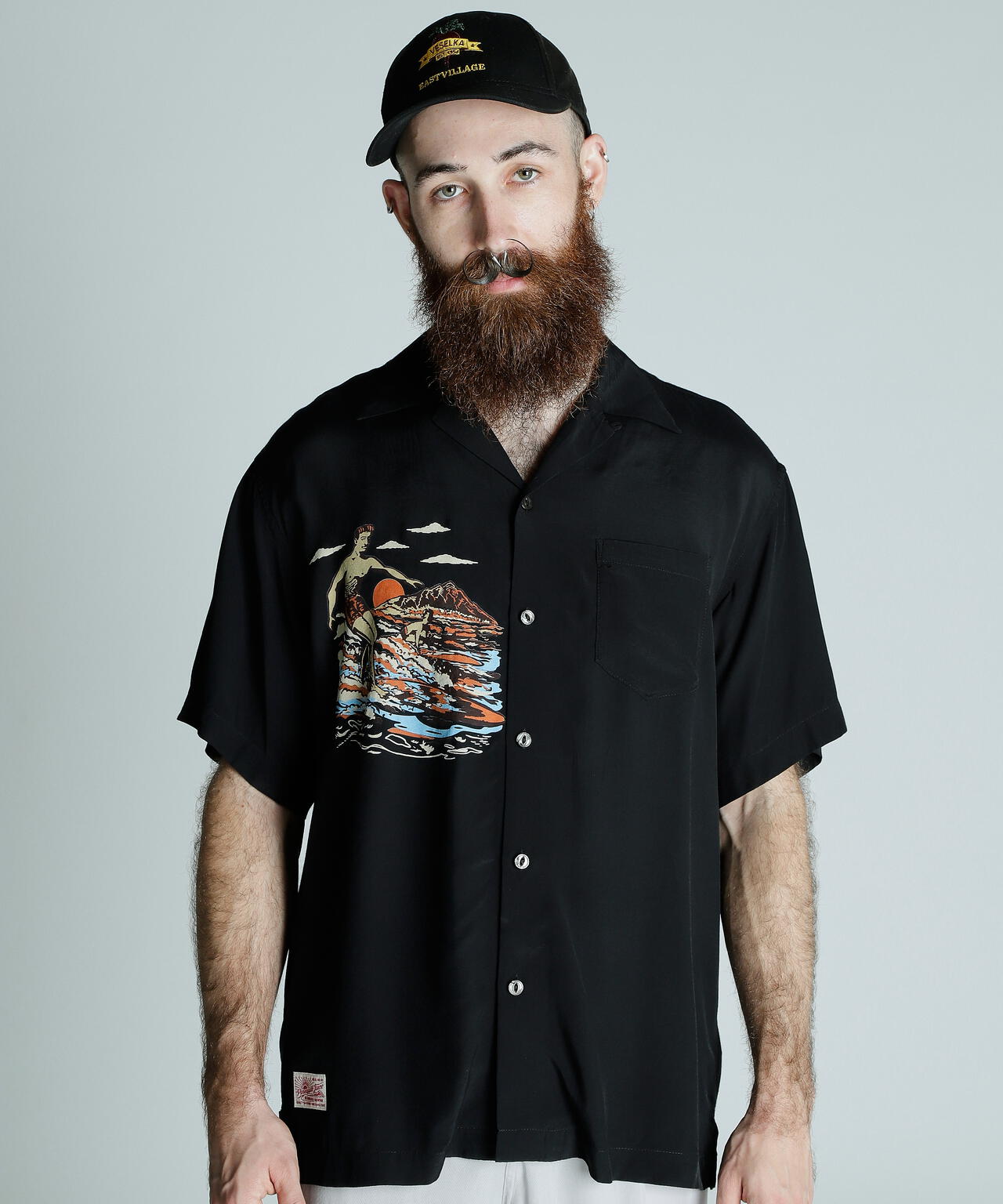 ×PJ/×パイナップルジュース/RAYON SHIRT BEACH/レーヨンシャツ ビーチ
