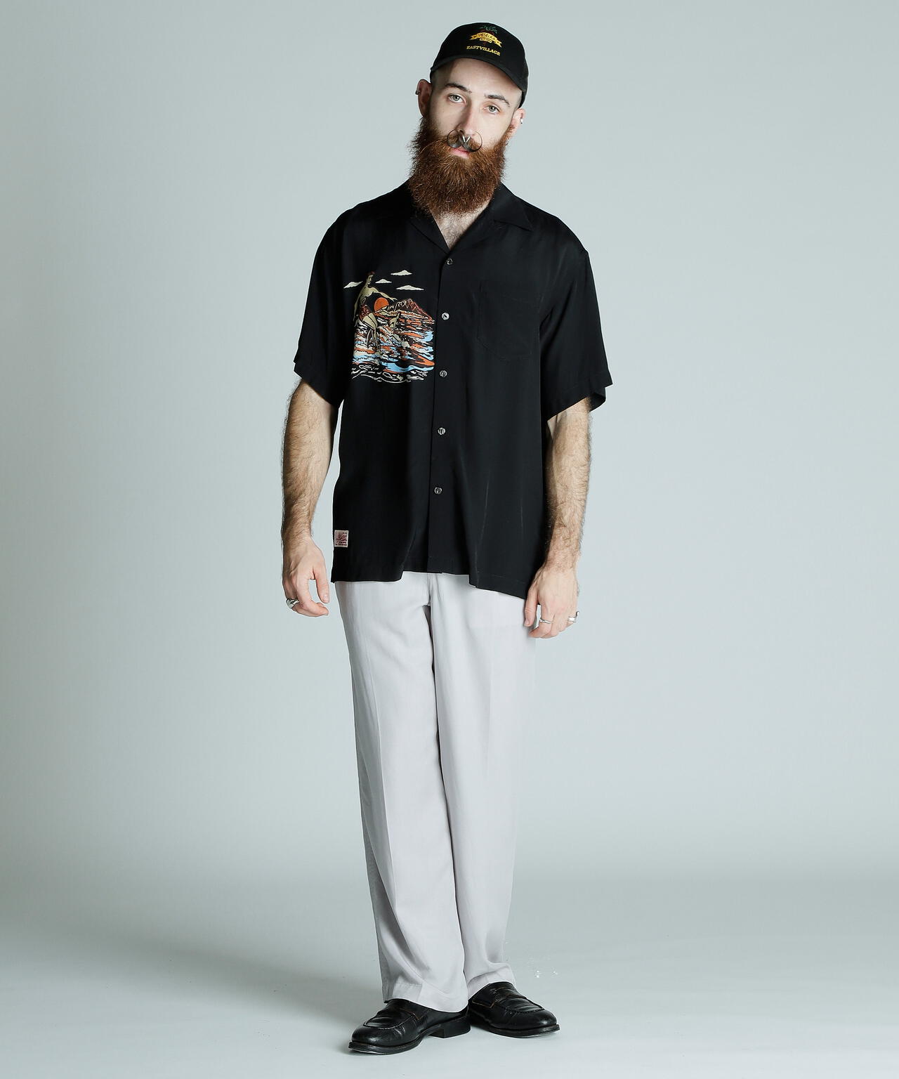 ×PJ/×パイナップルジュース/RAYON SHIRT BEACH/レーヨンシャツ ビーチ