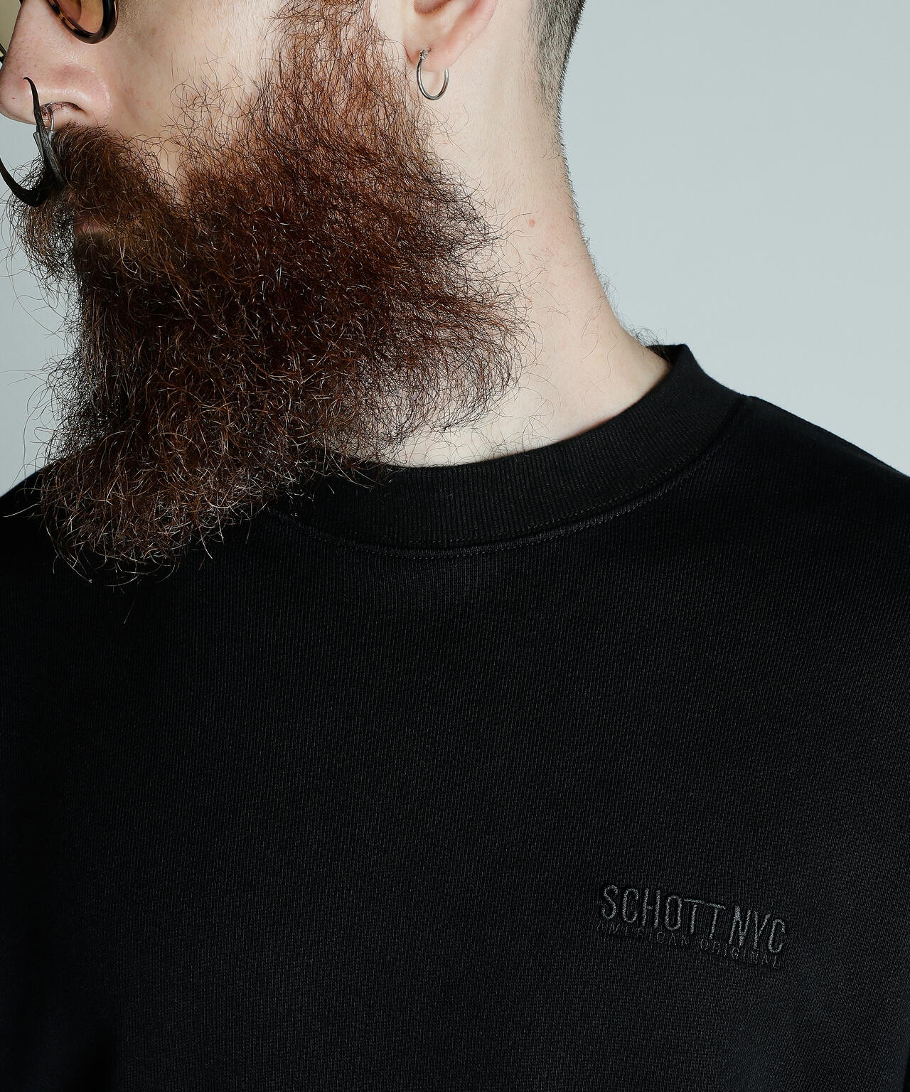 LEATHER ELBOW PATCH SWEAT/レザーエルボーパッチ スウェット