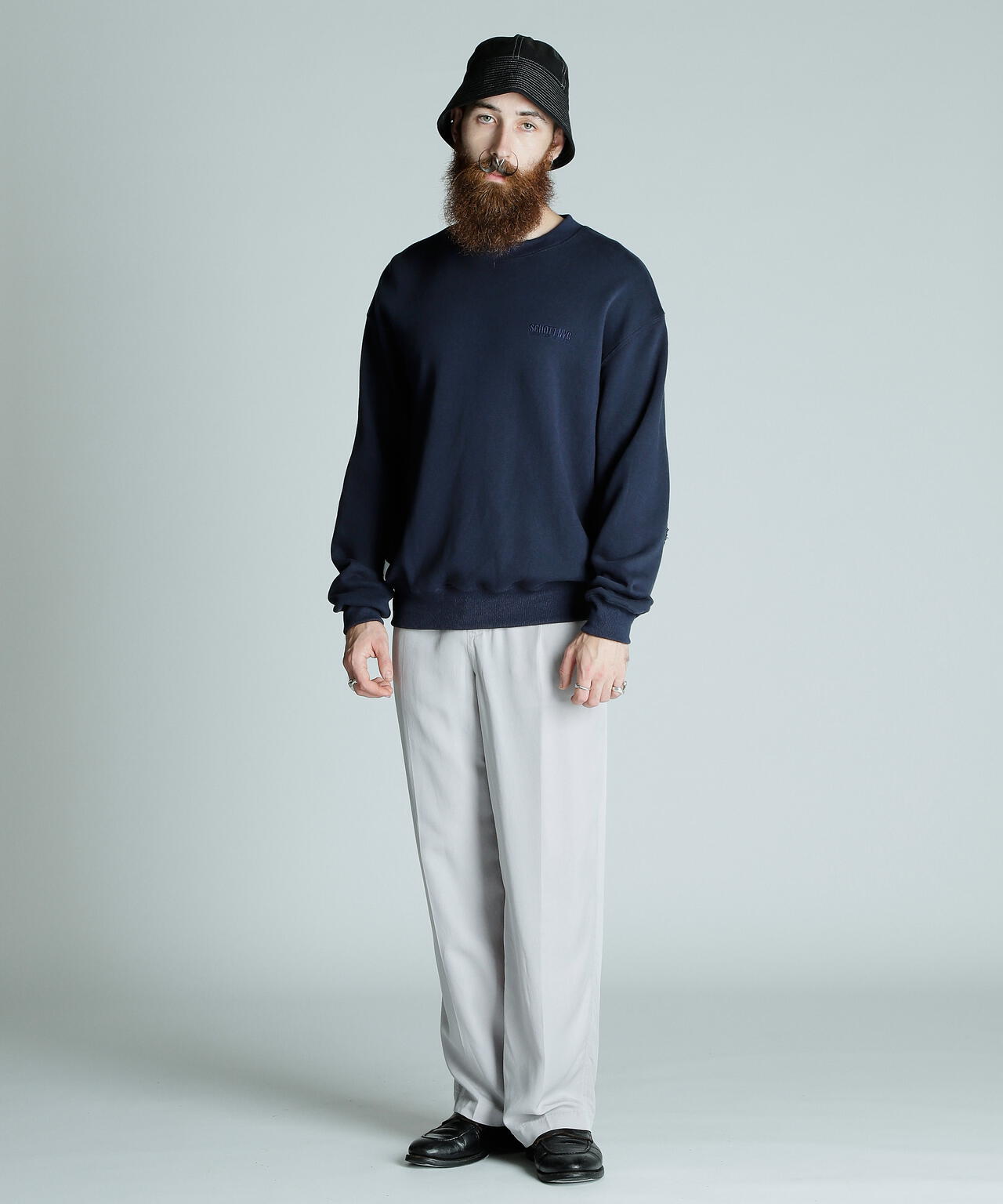 LEATHER ELBOW PATCH SWEAT/レザーエルボーパッチ スウェット