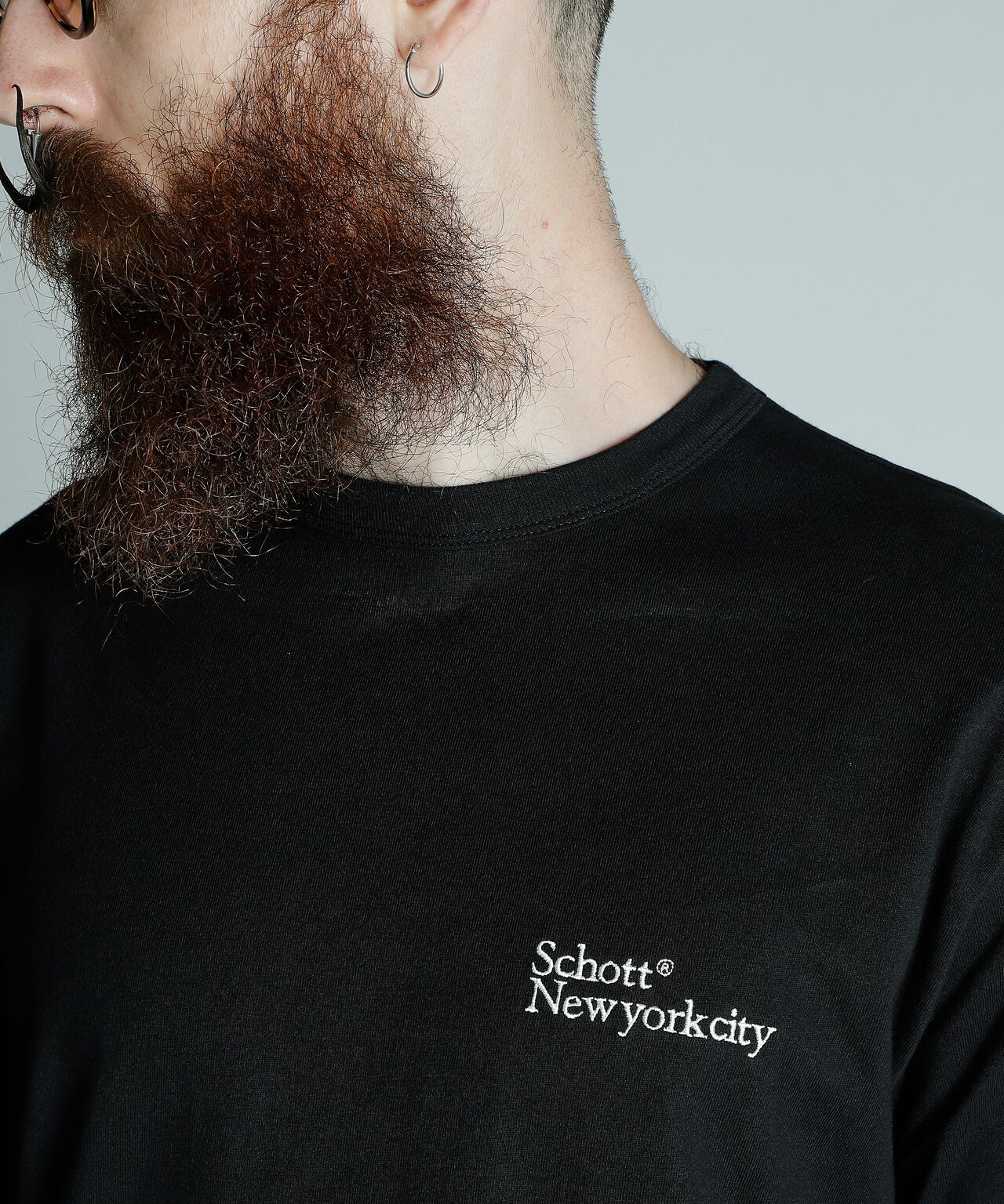 T-SHIRT EMB. Schott NYC/刺繍Tシャツ ショット ニューヨーク