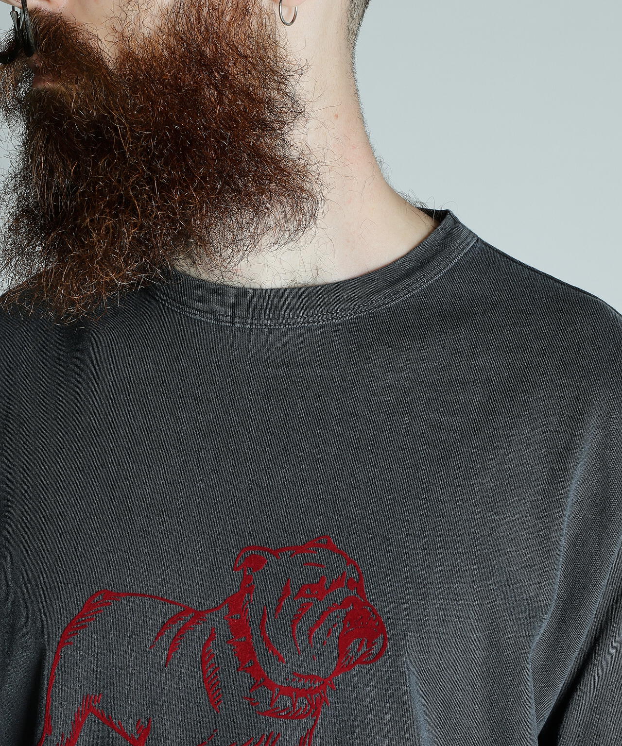 PIGMENT T-SHIRT FLOCKY BULLDOG/ピグメント Tシャツ フロッキーブルドッグ