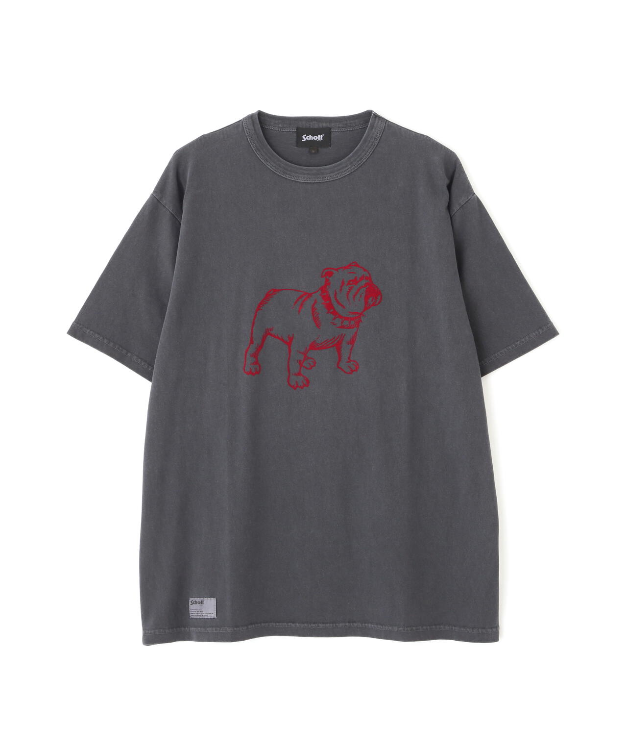 PIGMENT T-SHIRT FLOCKY BULLDOG/ピグメント Tシャツ フロッキーブルドッグ
