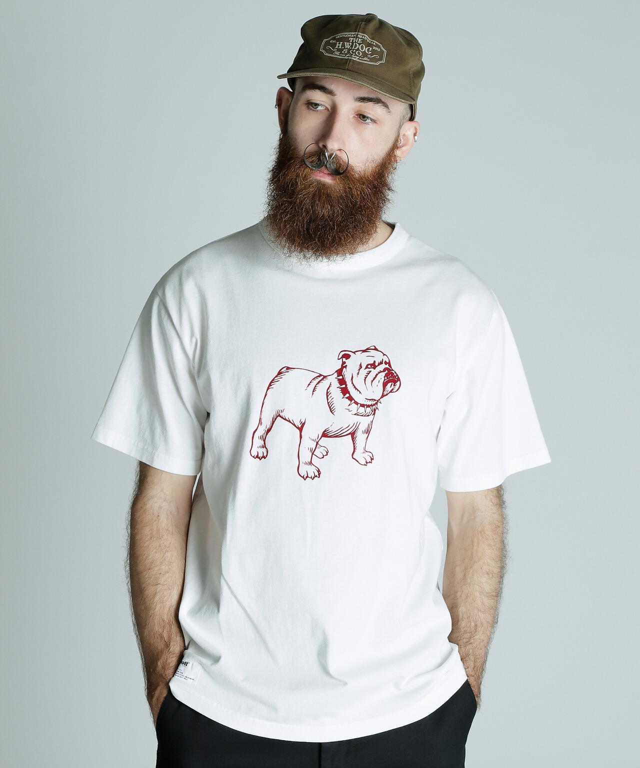 PIGMENT T-SHIRT FLOCKY BULLDOG/ピグメント Tシャツ フロッキーブルドッグ