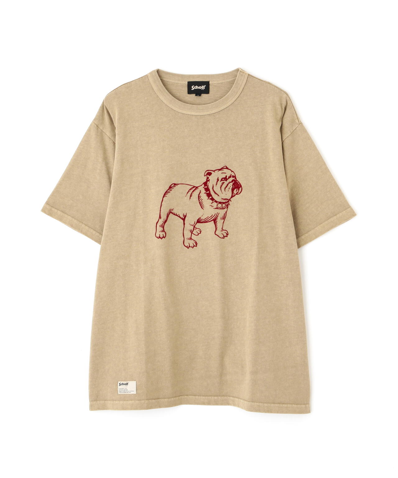 PIGMENT T-SHIRT FLOCKY BULLDOG/ピグメント Tシャツ フロッキーブルドッグ