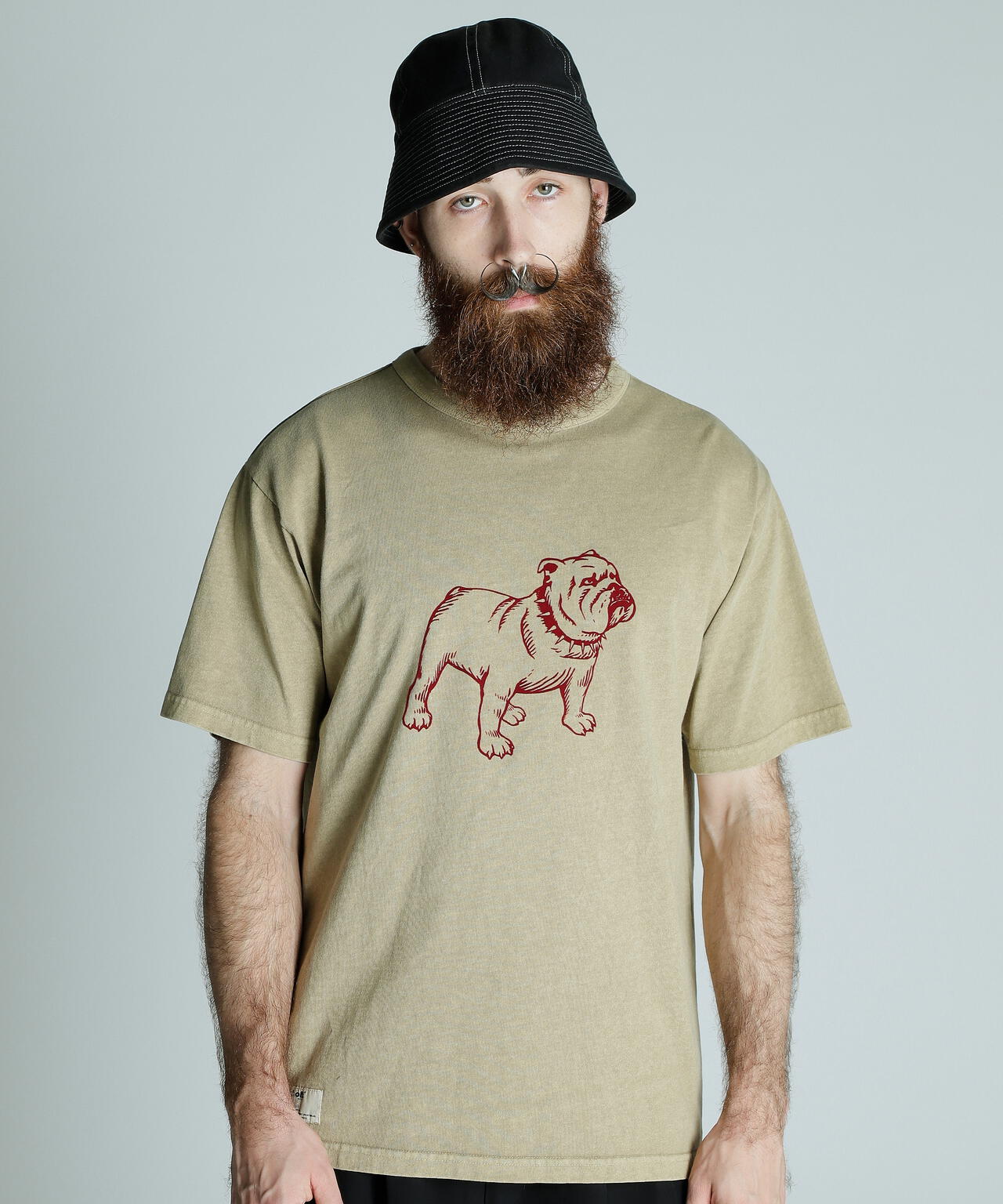 PIGMENT T-SHIRT FLOCKY BULLDOG/ピグメント Tシャツ フロッキーブルドッグ