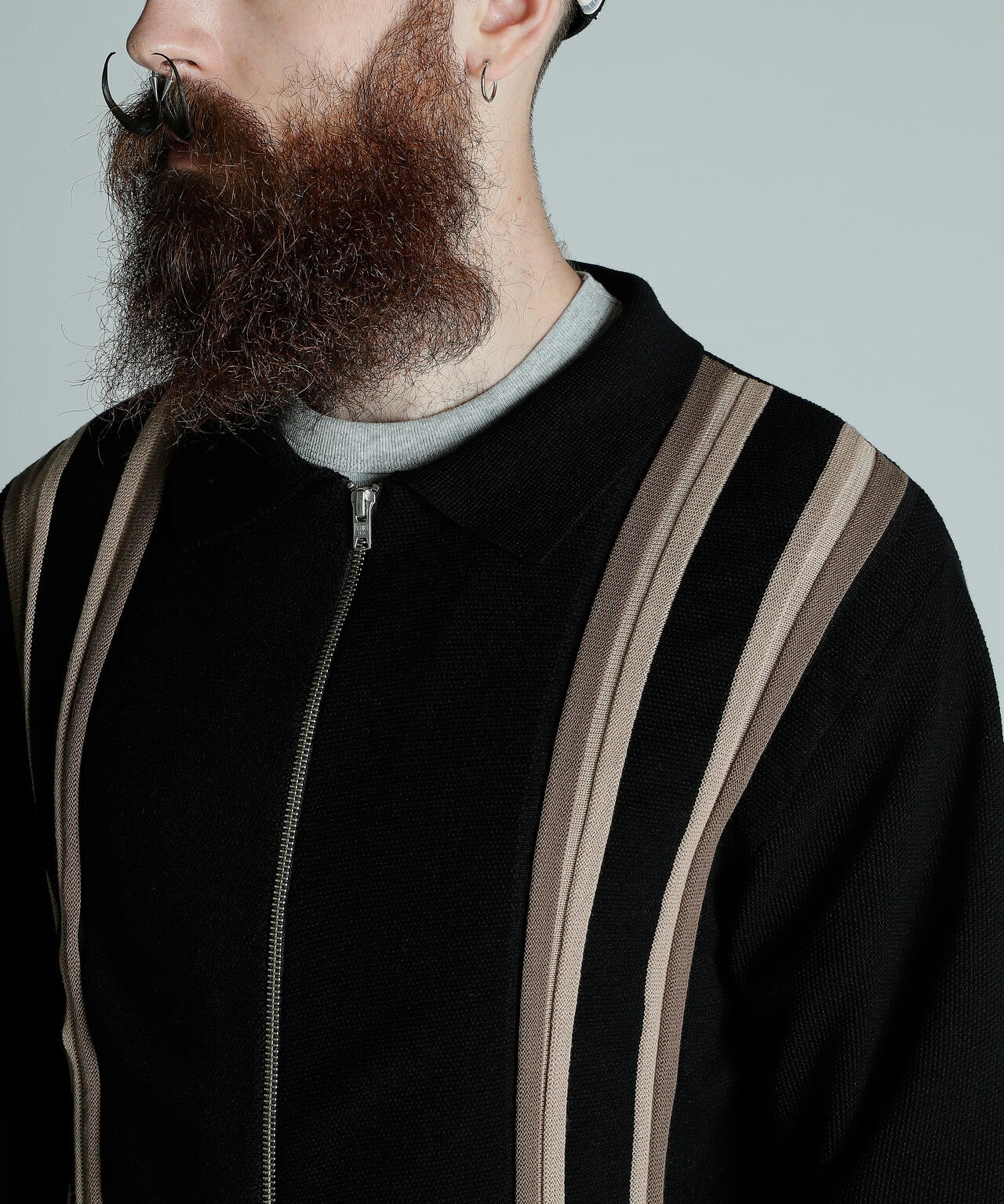 LS ZIP KNIT CARDIGAN/LS ジップ ニットカーディガン
