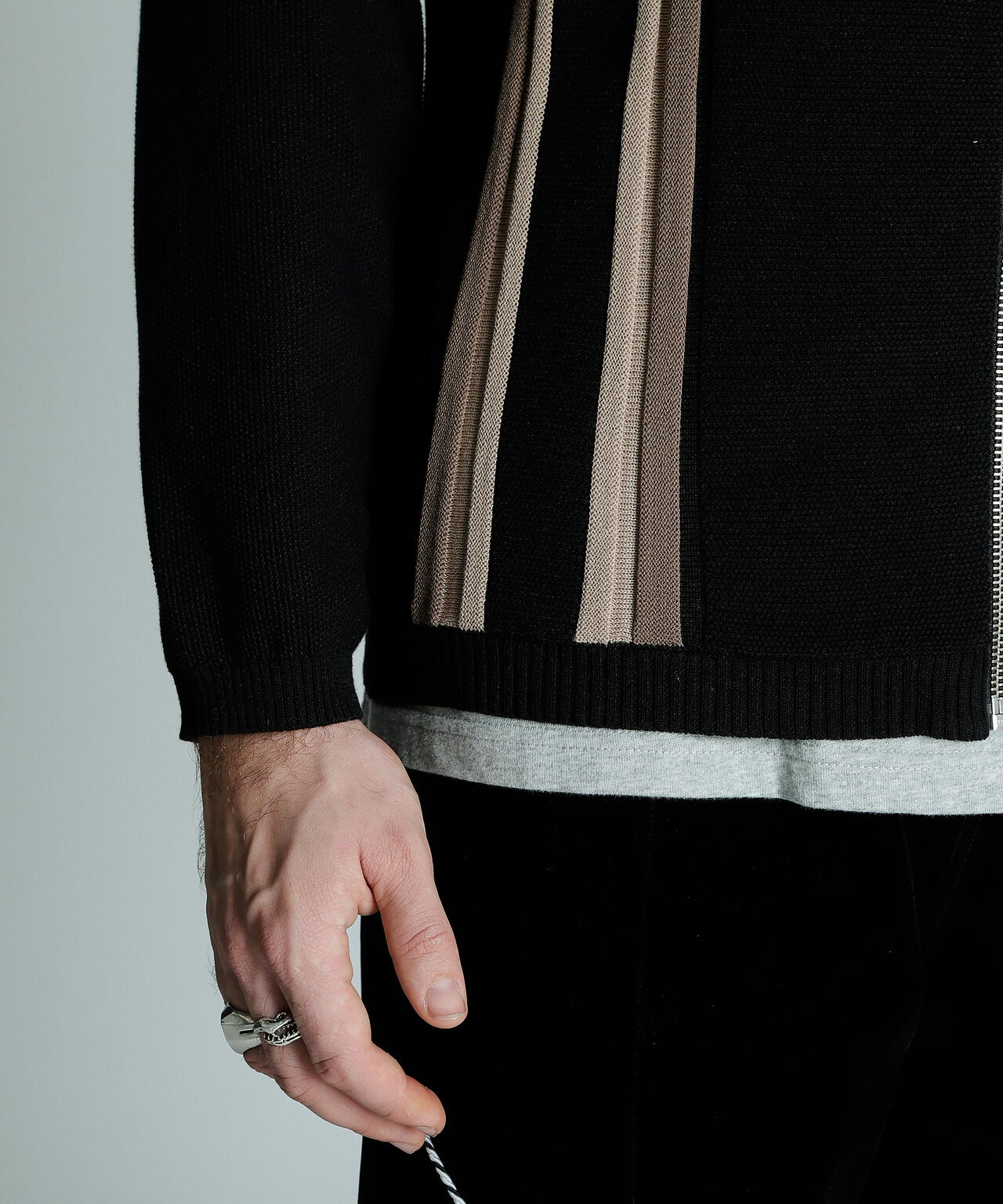 LS ZIP KNIT CARDIGAN/LS ジップ ニットカーディガン