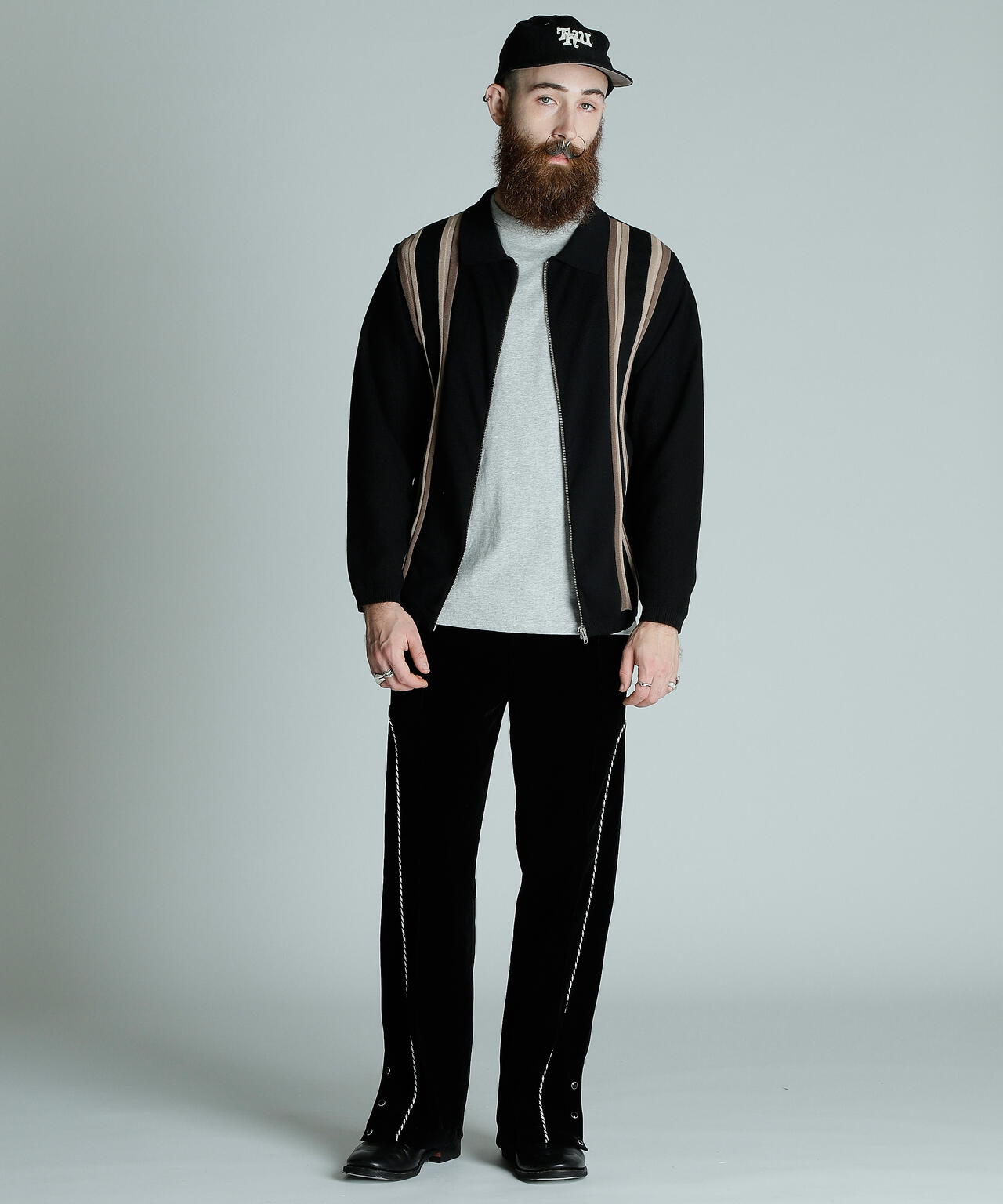 LS ZIP KNIT CARDIGAN/LS ジップ ニットカーディガン