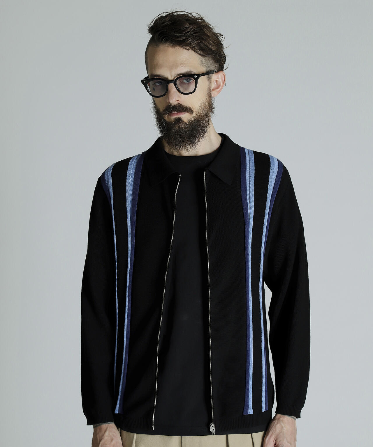 LS ZIP KNIT CARDIGAN/LS ジップ ニットカーディガン