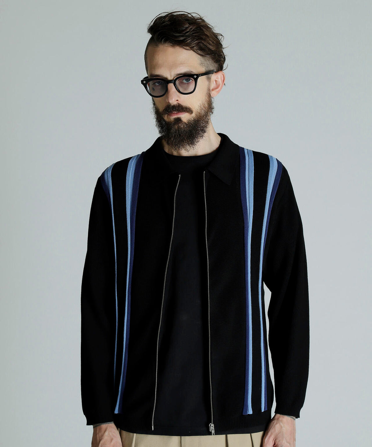 LS ZIP KNIT CARDIGAN/LS ジップ ニットカーディガン