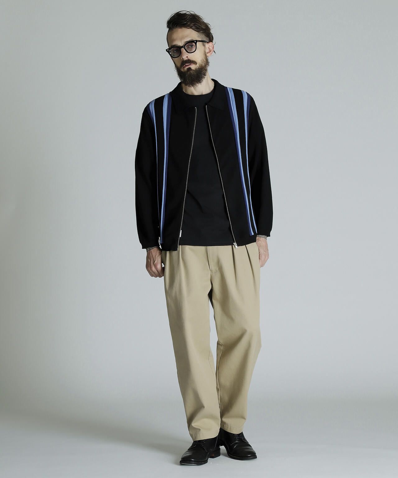 LS ZIP KNIT CARDIGAN/LS ジップ ニットカーディガン