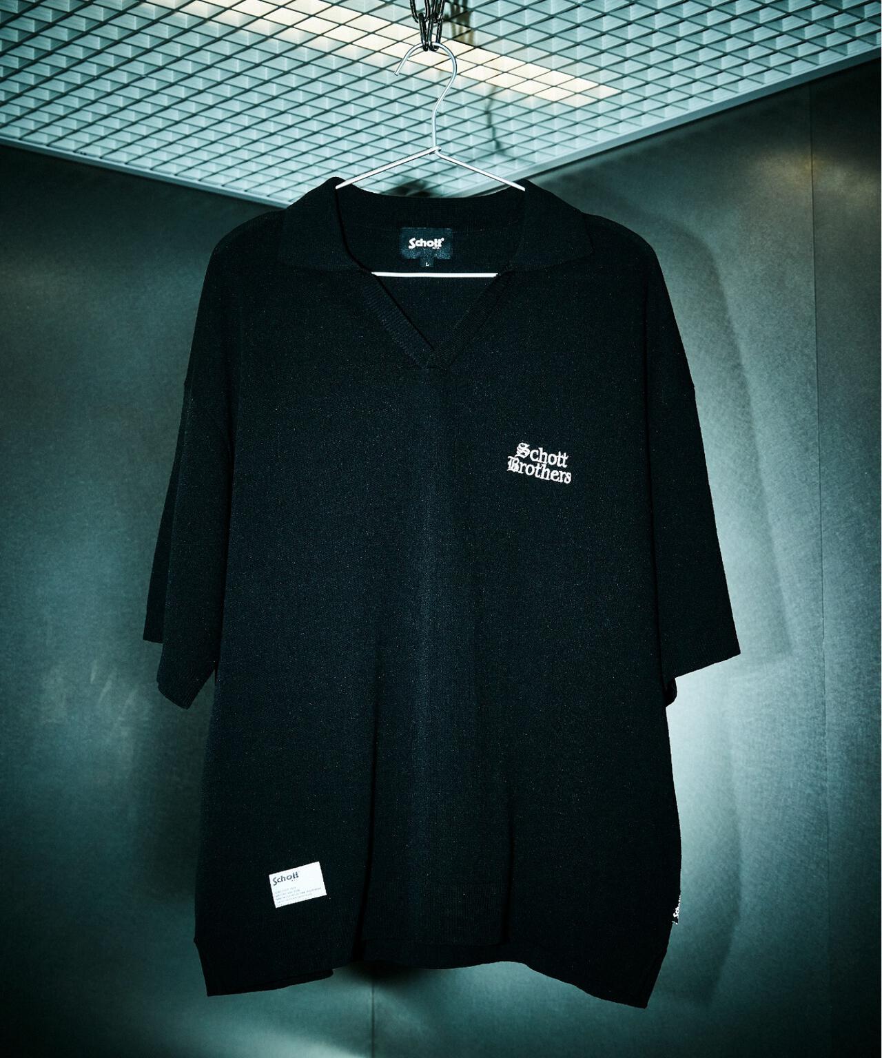 B.S S/S SKIPPER KNIT/スキッパーニット