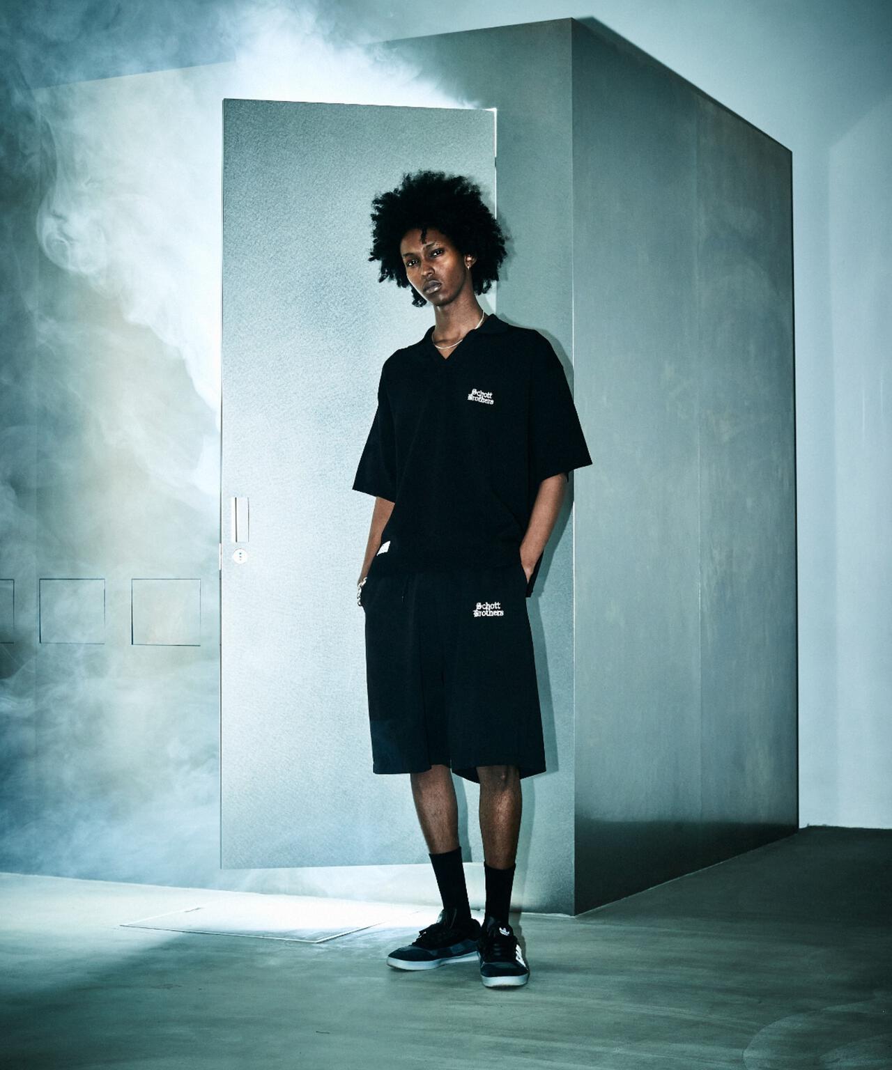 B.S S/S SKIPPER KNIT/スキッパーニット