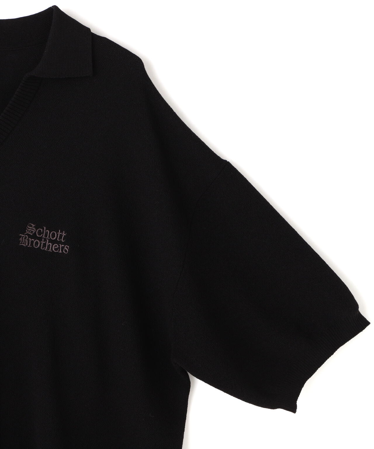 B.S S/S SKIPPER KNIT/スキッパーニット