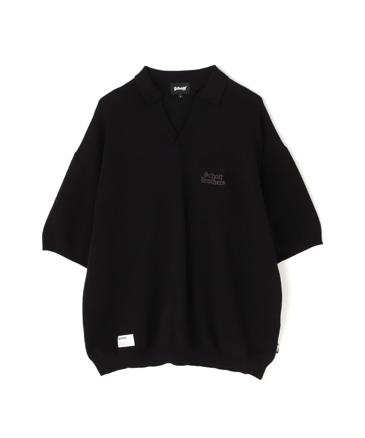 B.S S/S SKIPPER KNIT/スキッパーニット