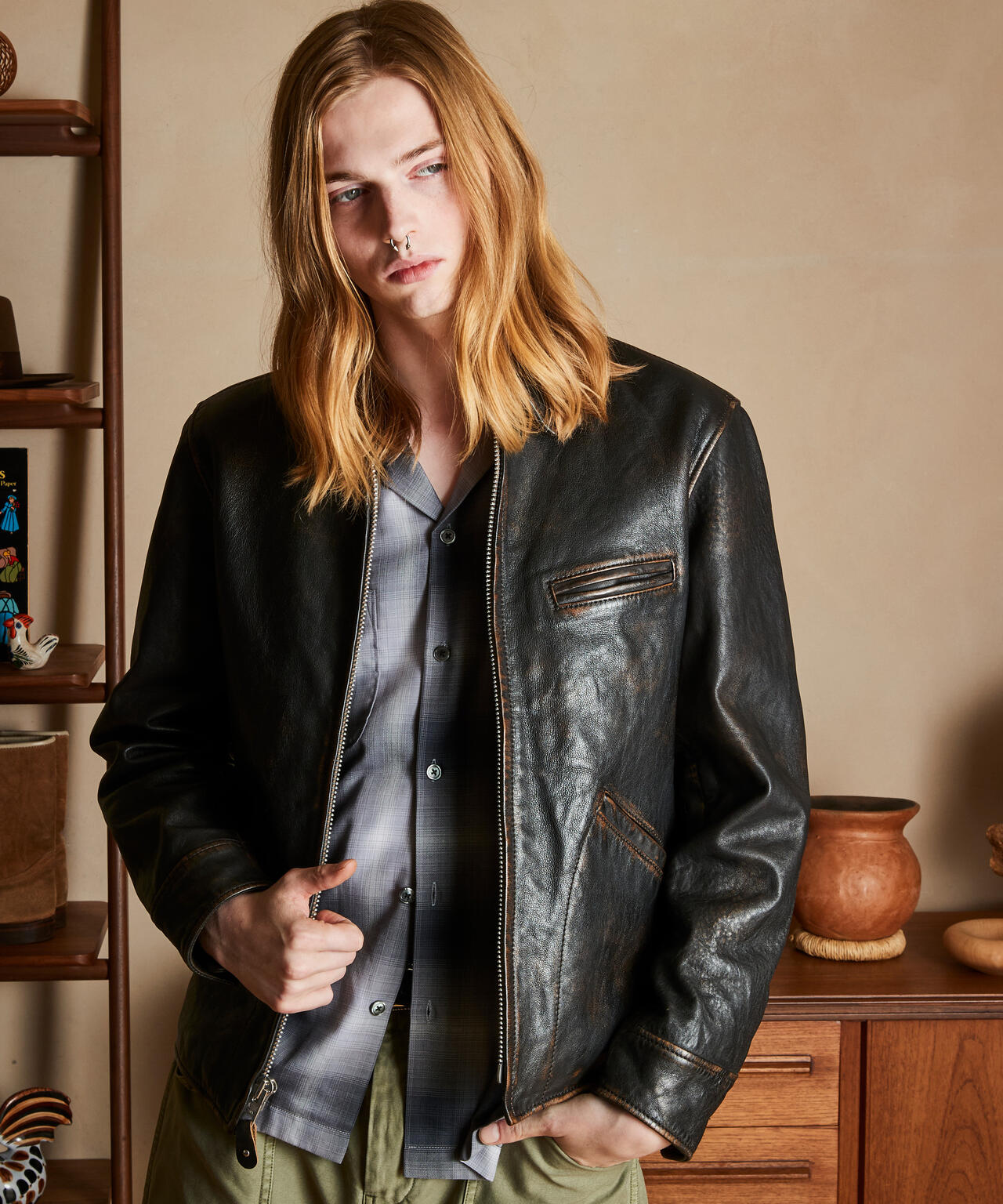 SPORTS LEATHER JACKET/スポーツレザー ジャケット