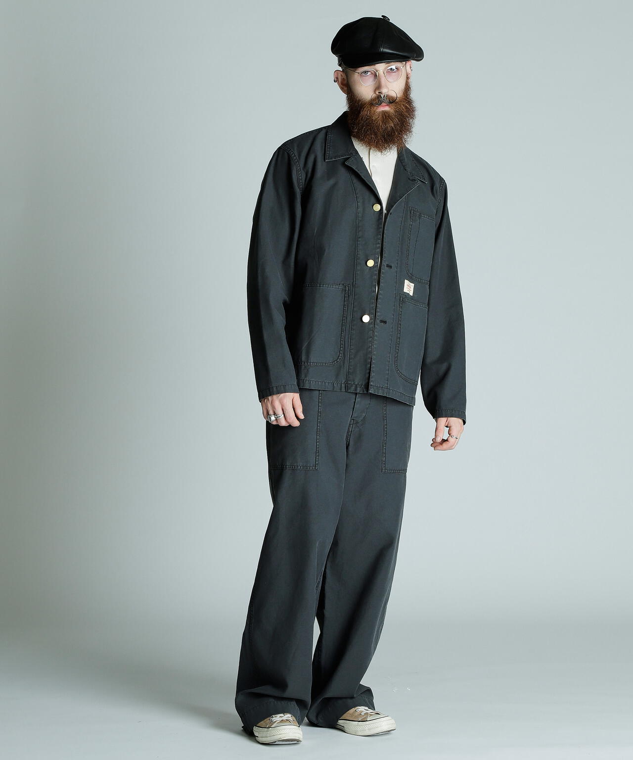 BACK SATIN COVERALL/バックサテン カバーオール