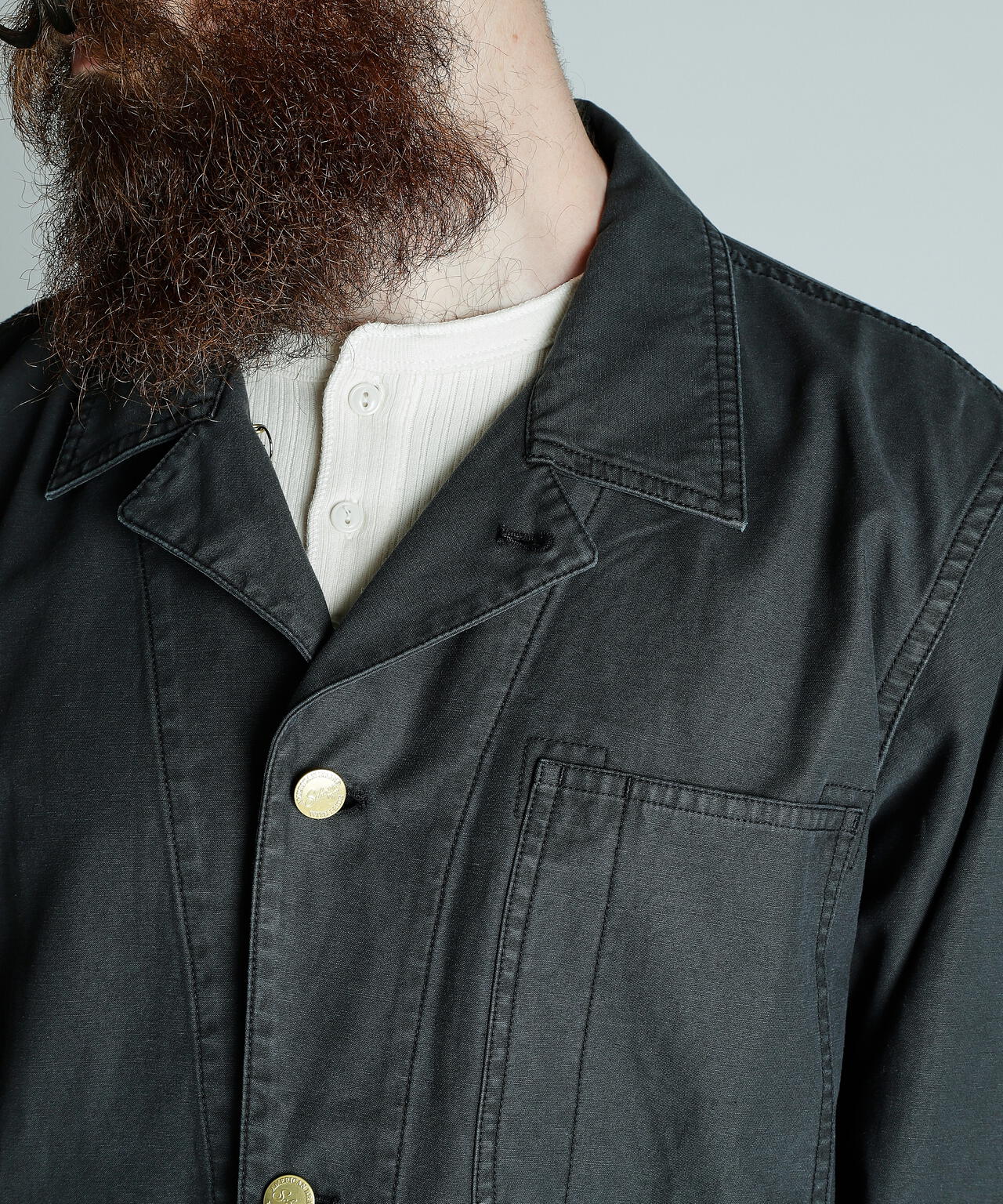 BACK SATIN COVERALL/バックサテン カバーオール
