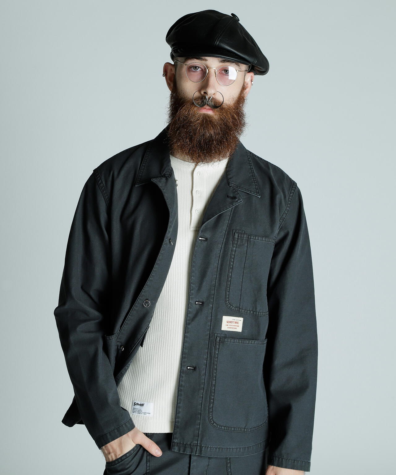 BACK SATIN COVERALL/バックサテン カバーオール