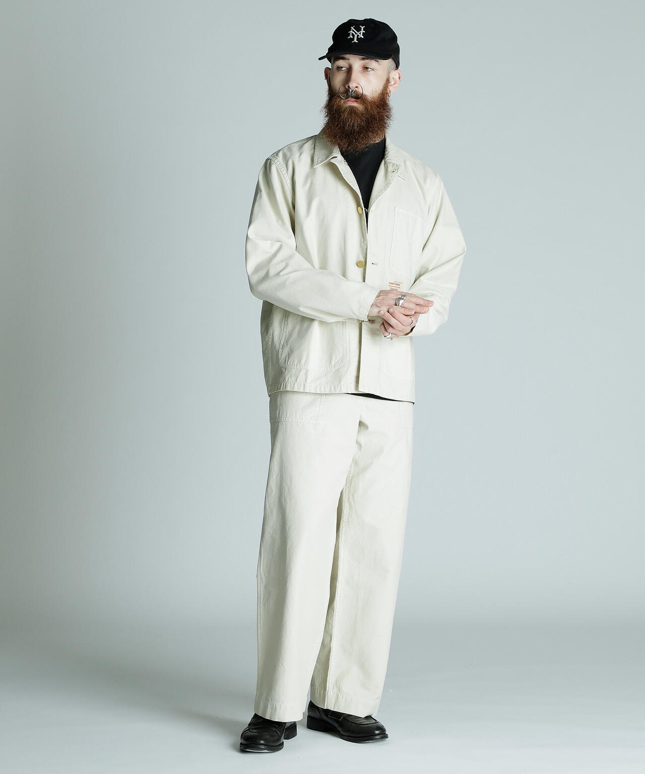 BACK SATIN COVERALL/バックサテン カバーオール