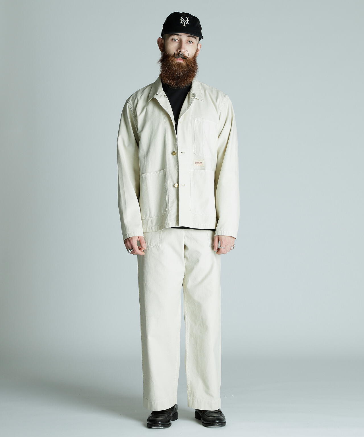 BACK SATIN COVERALL/バックサテン カバーオール