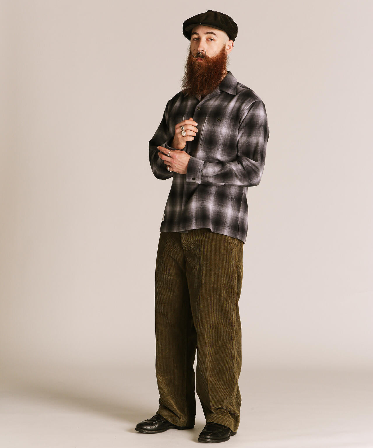 OMBRE CHECK FLANNEL LS SHIRT/オンブレチェック フランネル LSシャツ