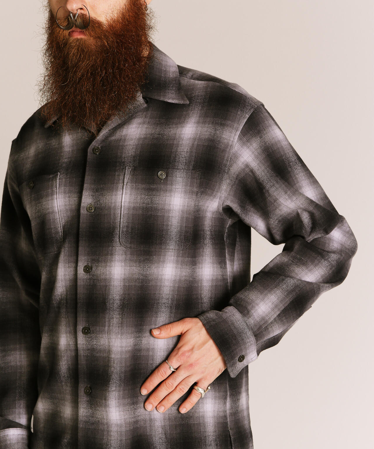 OMBRE CHECK FLANNEL LS SHIRT/オンブレチェック フランネル LSシャツ