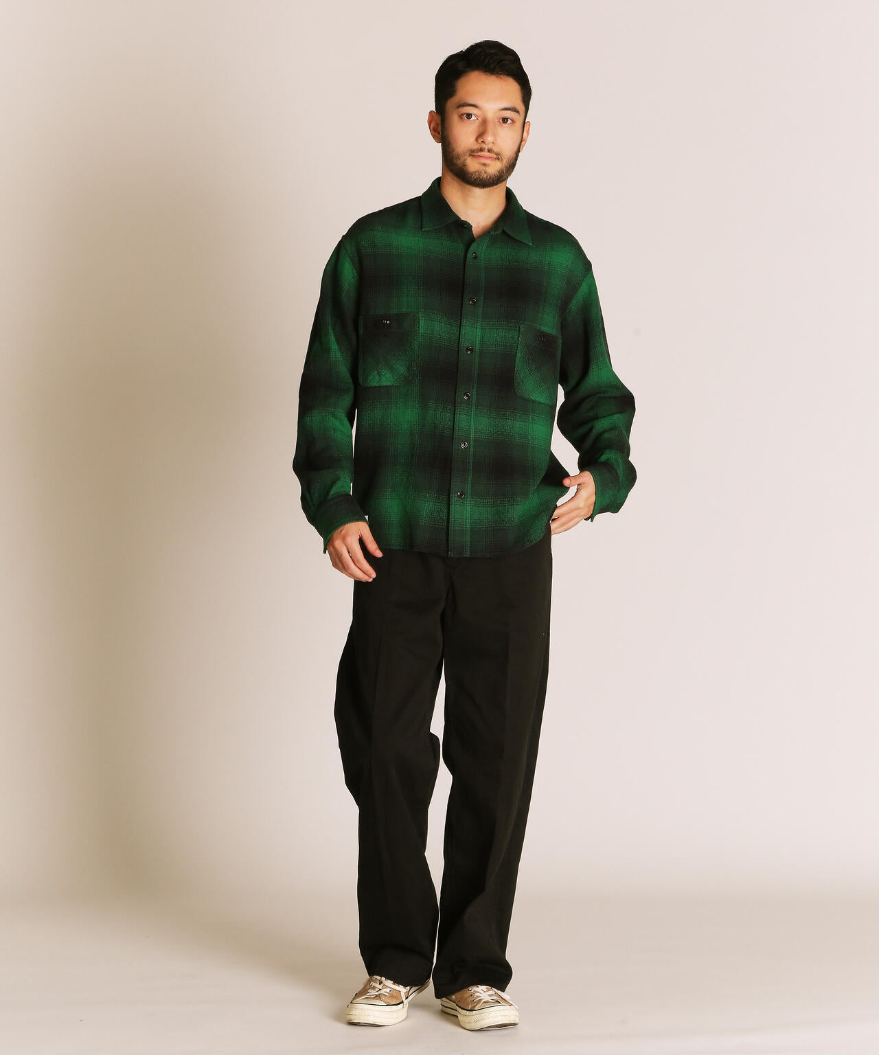 OMBRE CHECK CF LS SHIRT/オンブレ チェック CF LSシャツ