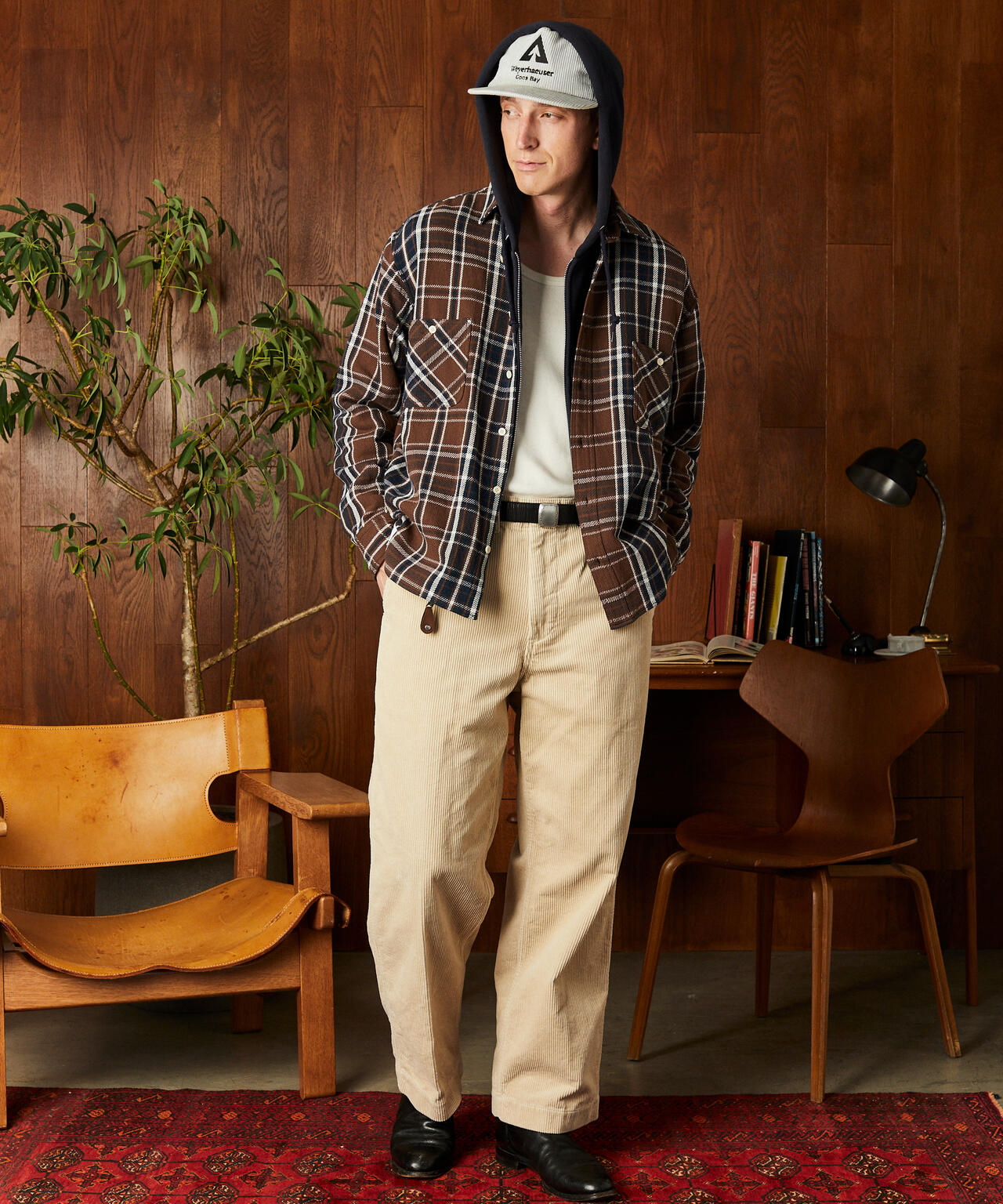 PLAID CF LS SHIRT/プレイド CF LS シャツ