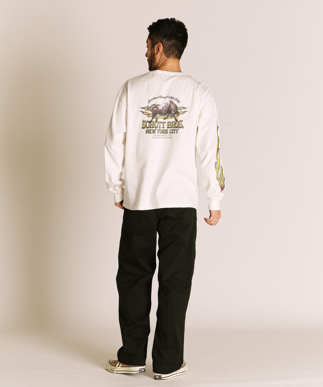 FIRE PTTERN HENLEY LS T-SHIRT/ファイアーパターン ヘンリー LS Tシャツ