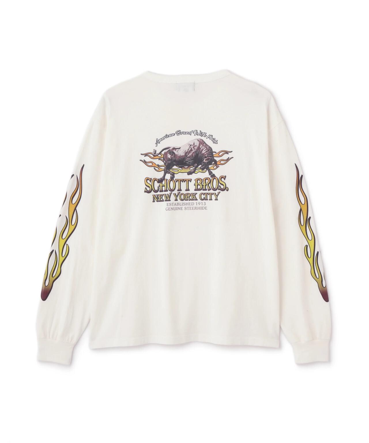 FIRE PTTERN HENLEY LS T-SHIRT/ファイアーパターン ヘンリー LS Tシャツ