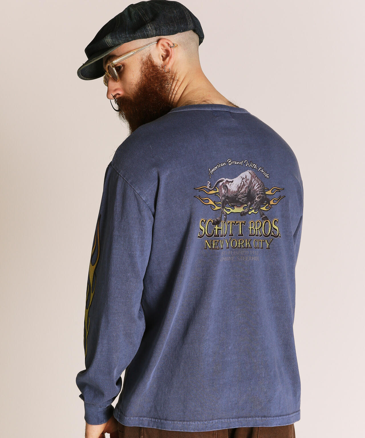 FIRE PTTERN HENLEY LS T-SHIRT/ファイアーパターン ヘンリー LS Tシャツ