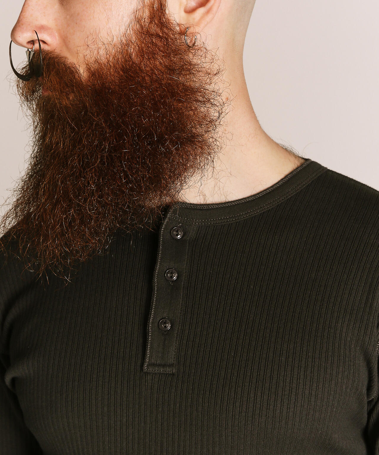 ARMY RIB HENLEY LS T-SHIRT/アーミリブヘンリーLS Tシャツ