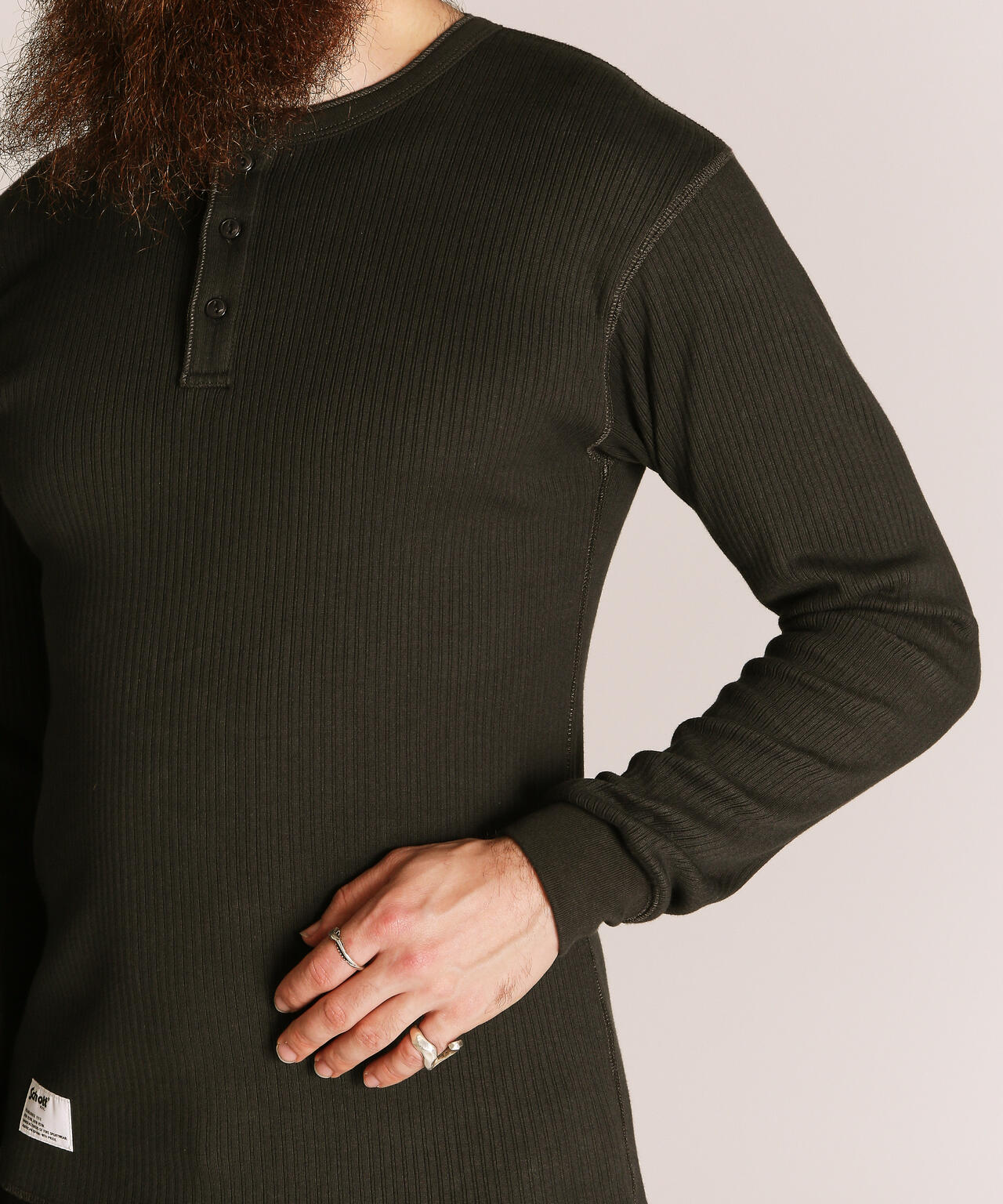 ARMY RIB HENLEY LS T-SHIRT/アーミリブヘンリーLS Tシャツ
