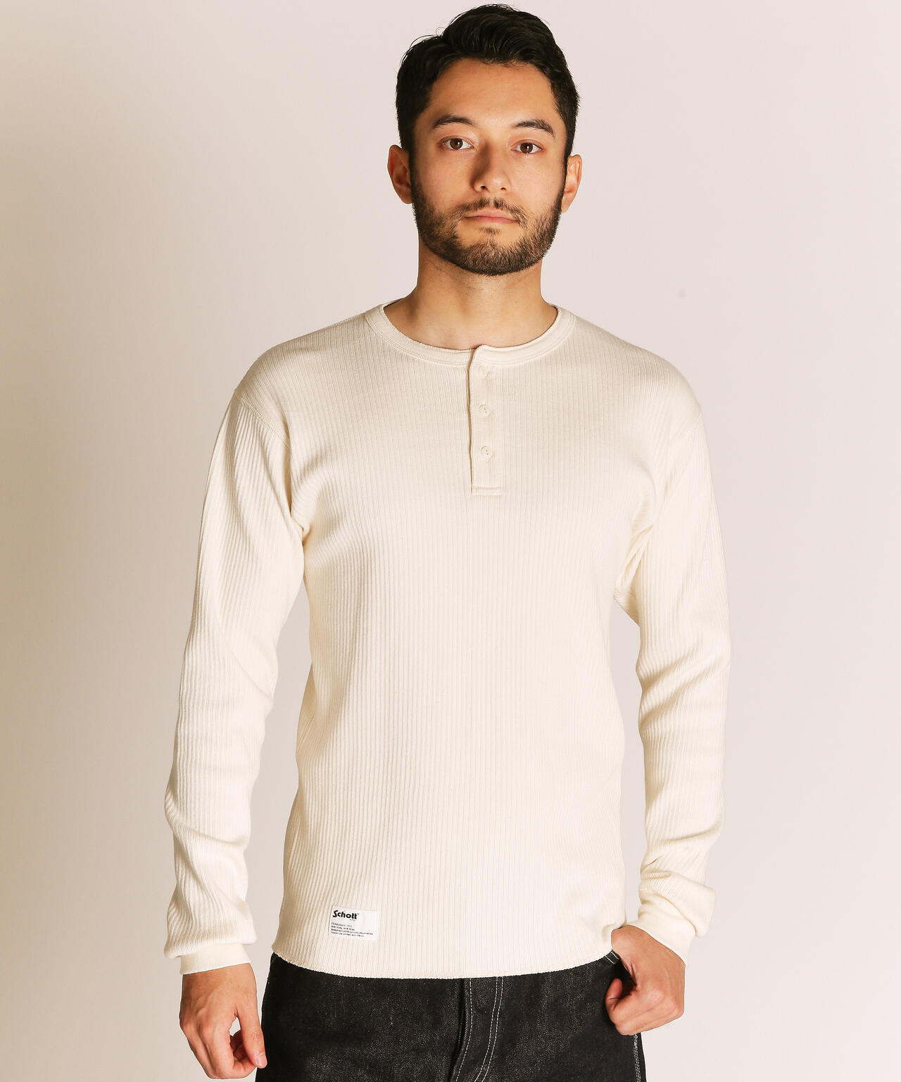 ARMY RIB HENLEY LS T-SHIRT/アーミリブヘンリーLS Tシャツ