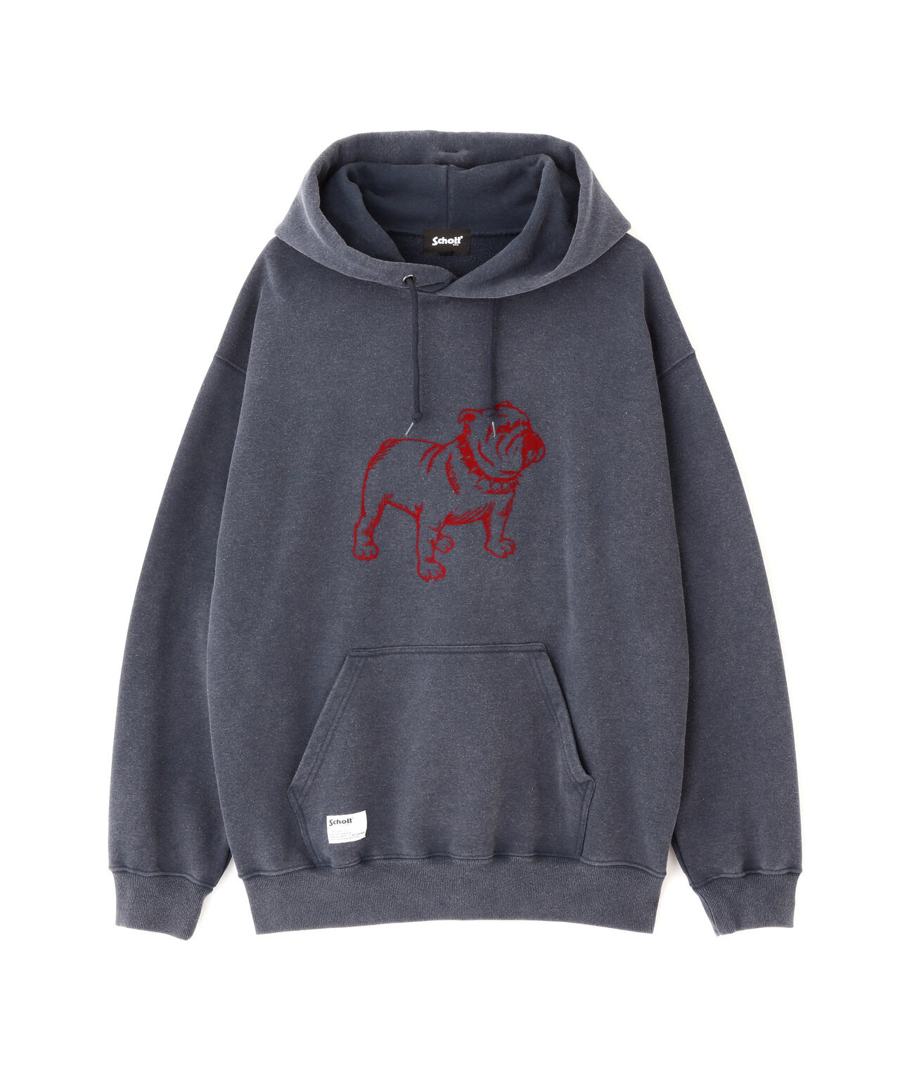 FLOCKY BULLDOG HOODED SWEAT/フロッキーブル パーカー