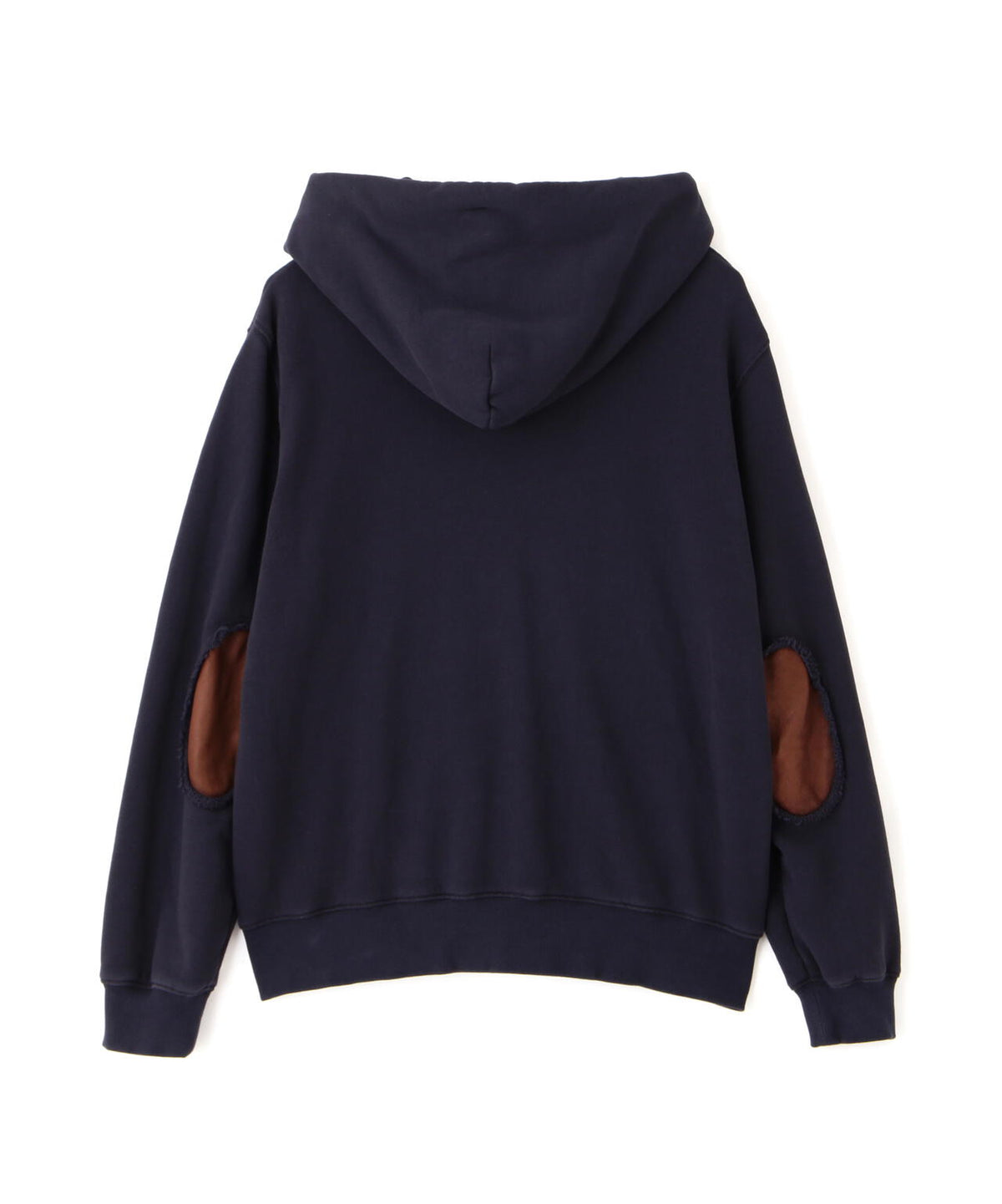 LEATHER ELBOW PATCH ZIP HOODED SWEAT/レザー エルボーパッチ ジップパーカー