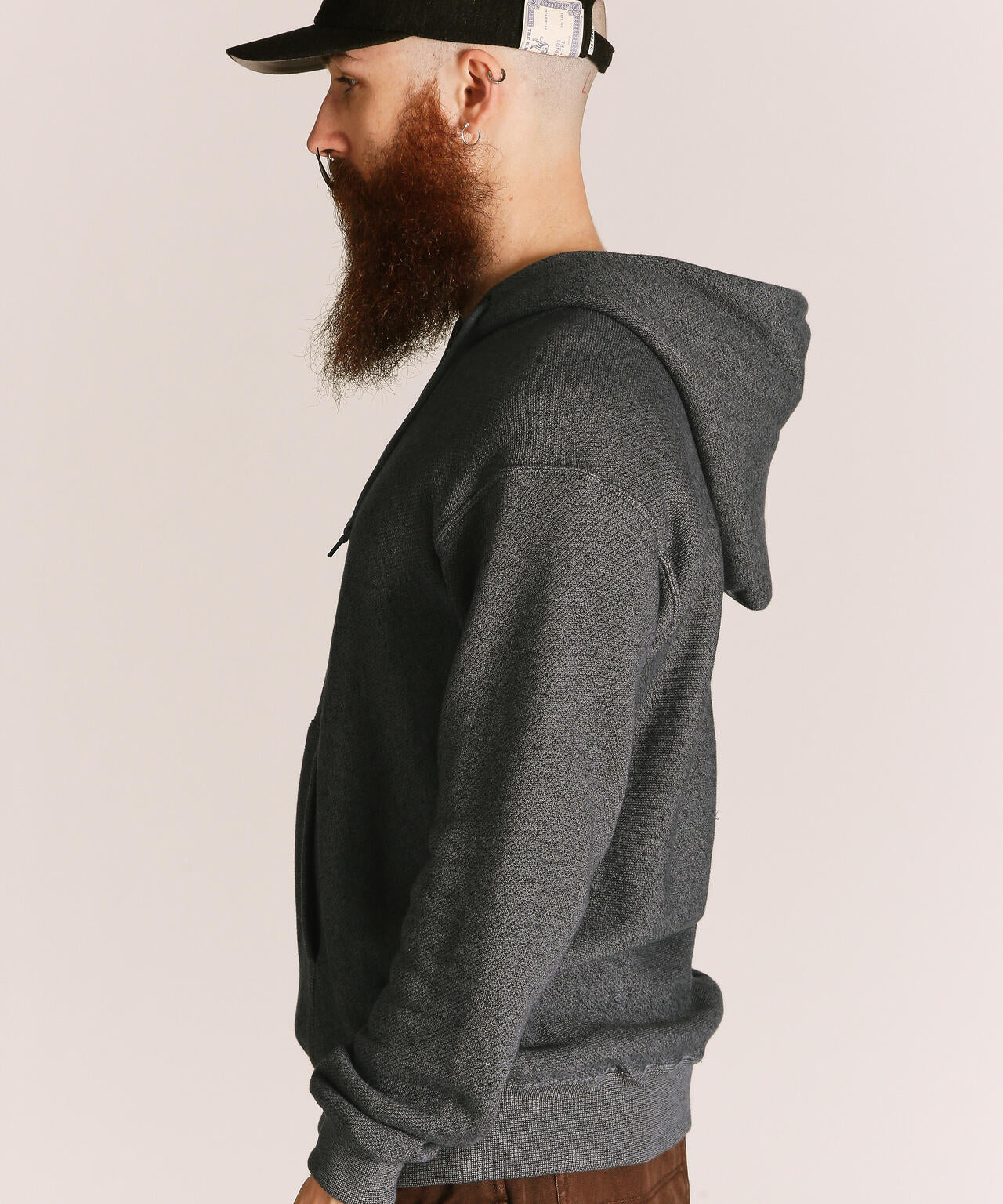 SALT AND PEPPER HALF ZIP HOODED SWEAT/ソルトアンドペッパー ハーフジップ パーカー