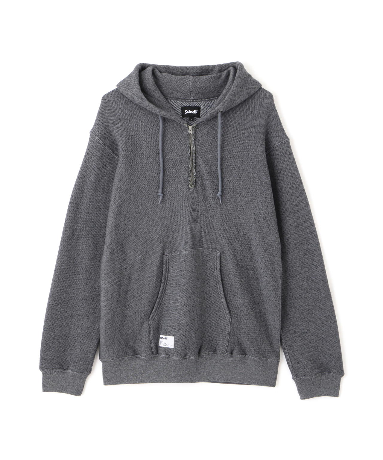 SALT AND PEPPER HALF ZIP HOODED SWEAT/ソルトアンドペッパー ハーフジップ パーカー