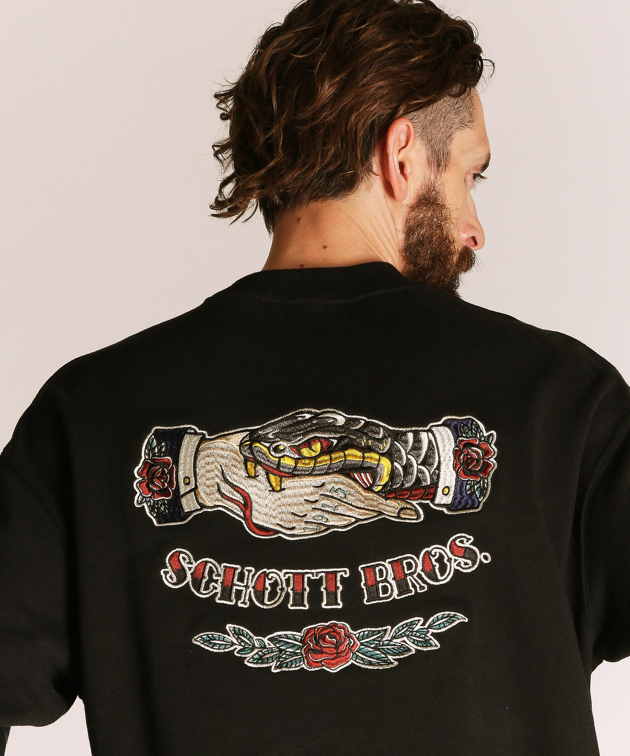 SHAKE HAND SNAKE CREW SWEAT/シェイクハンドスネーク クルースウェット
