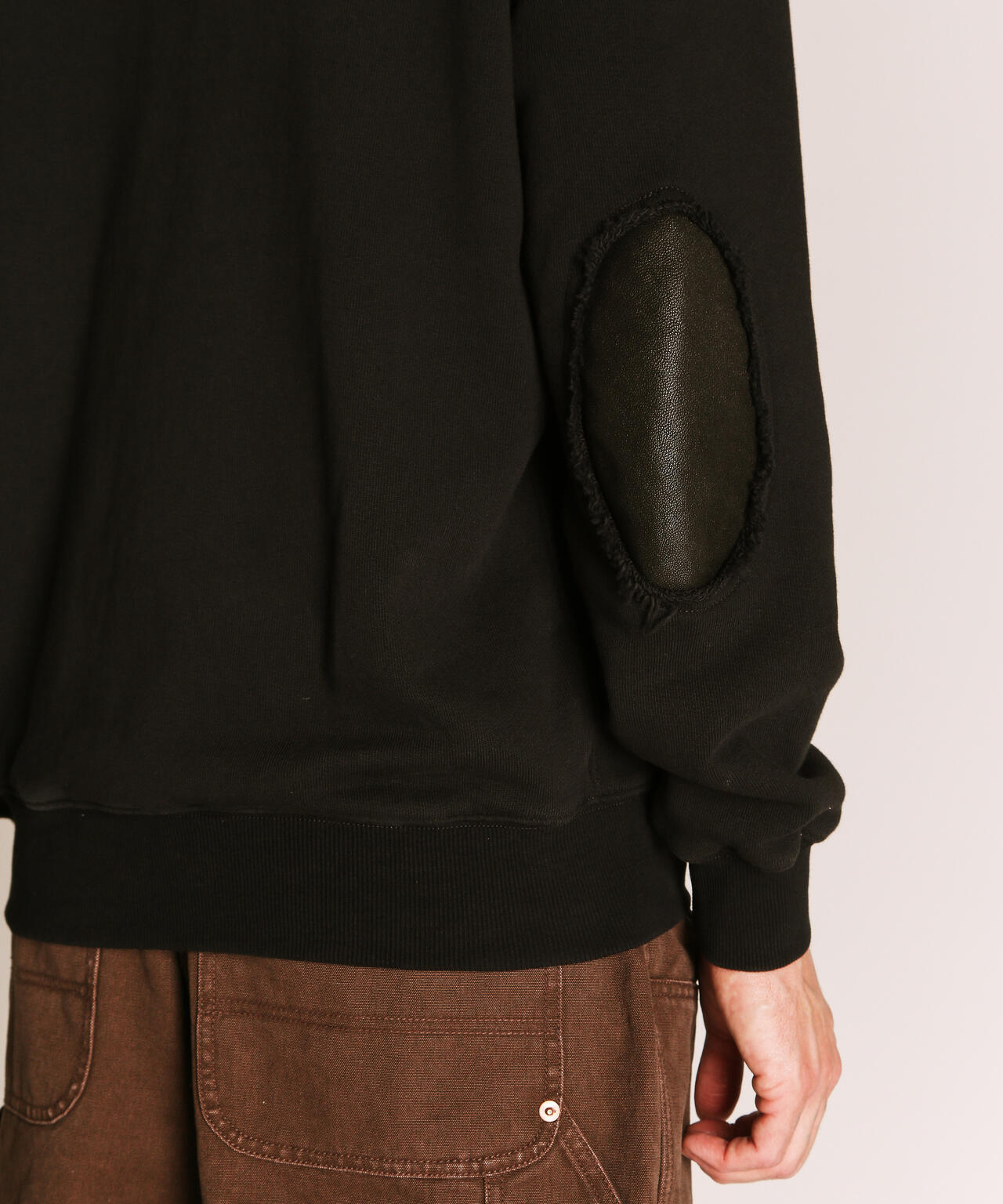 LEATHER ELBOW PATCH SWEAT/レザー エルボーパッチ スウェット