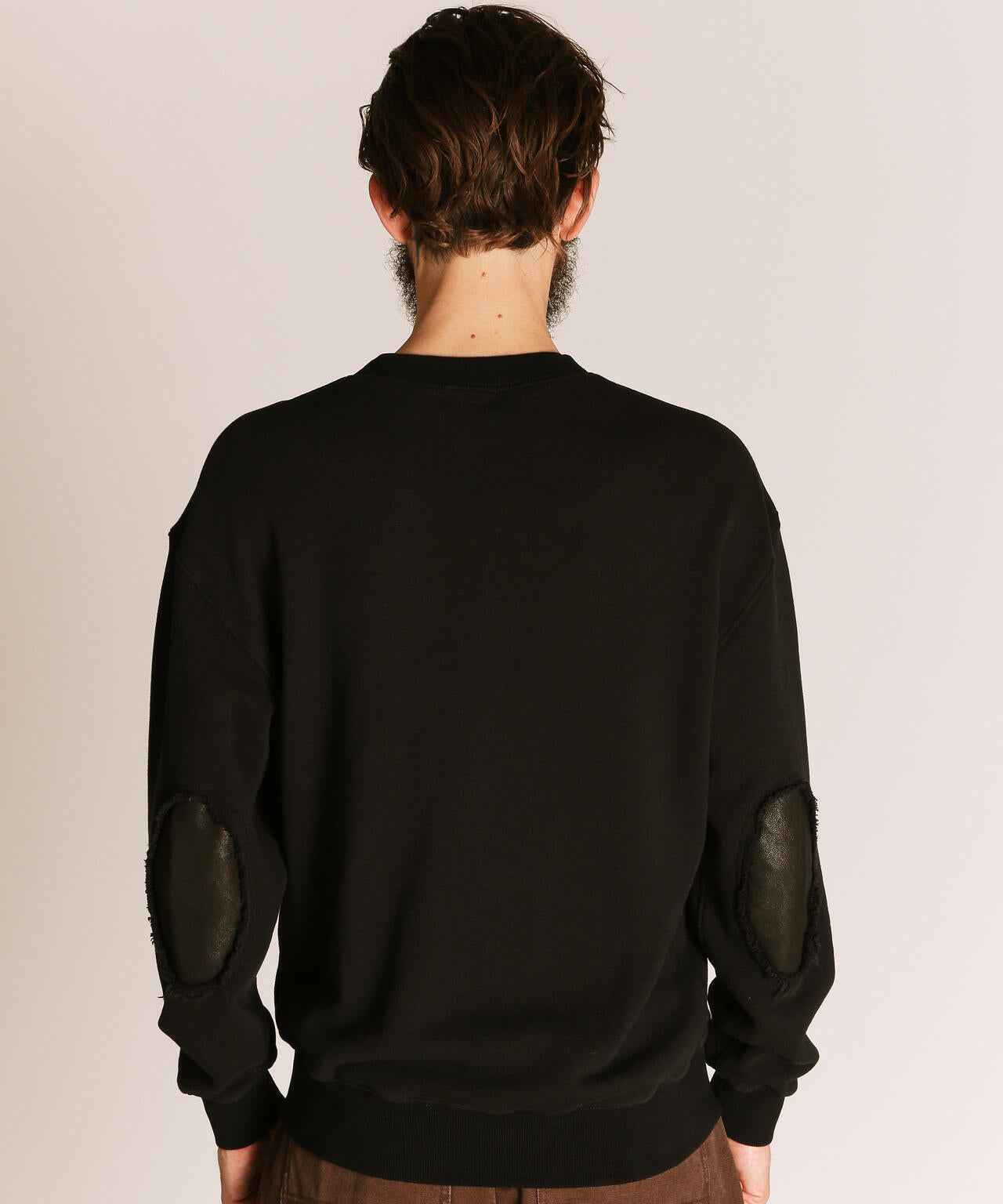 LEATHER ELBOW PATCH SWEAT/レザー エルボーパッチ スウェット